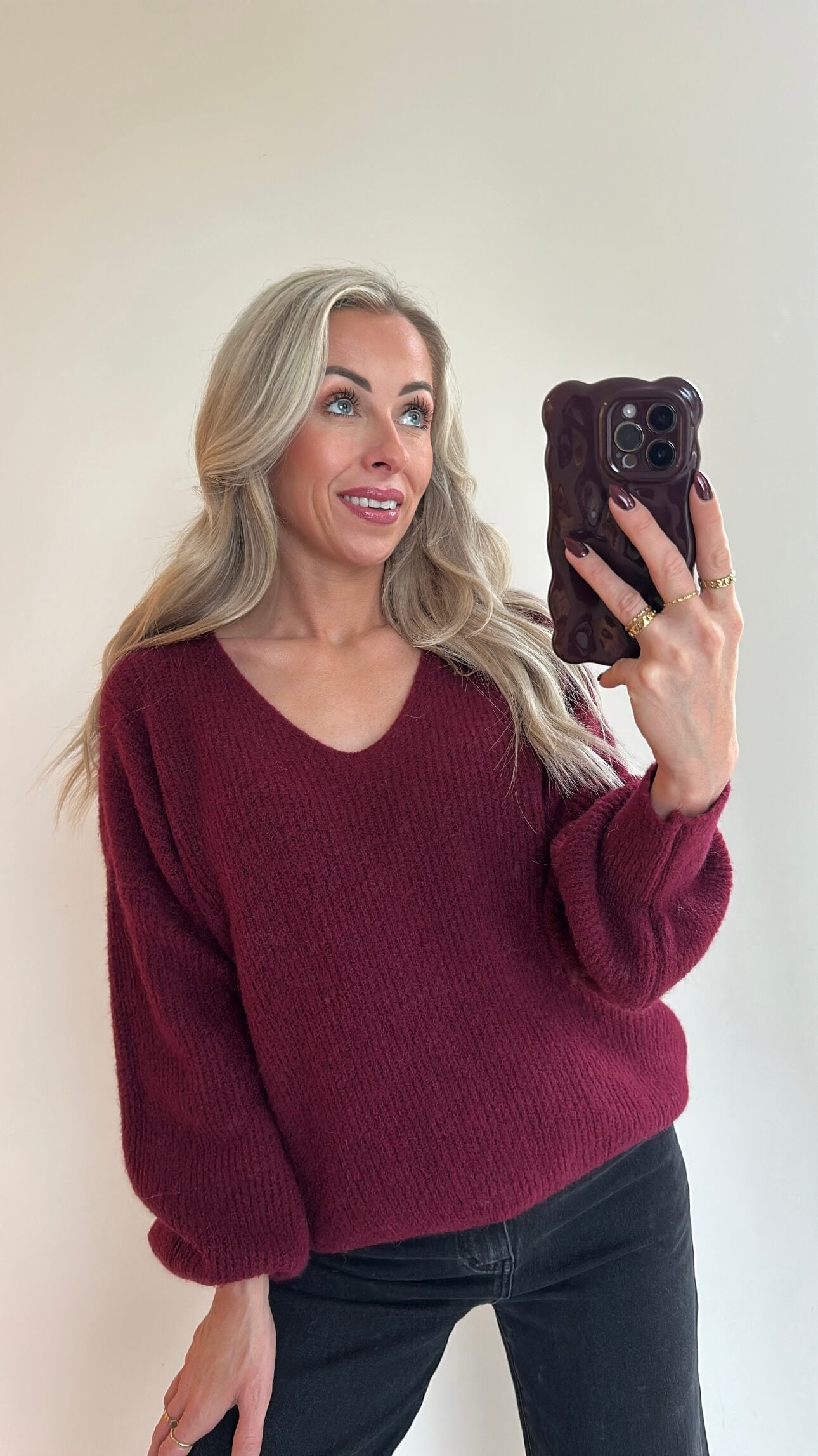 POSIE Pull - bordeaux