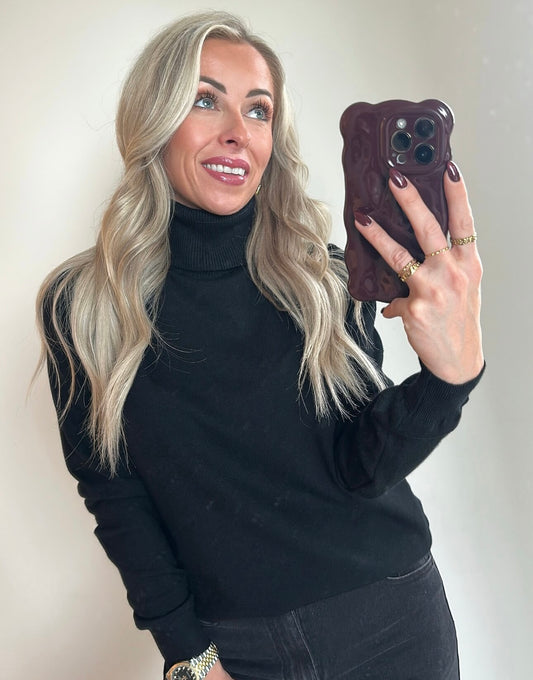 TIA Turtleneck Top - black