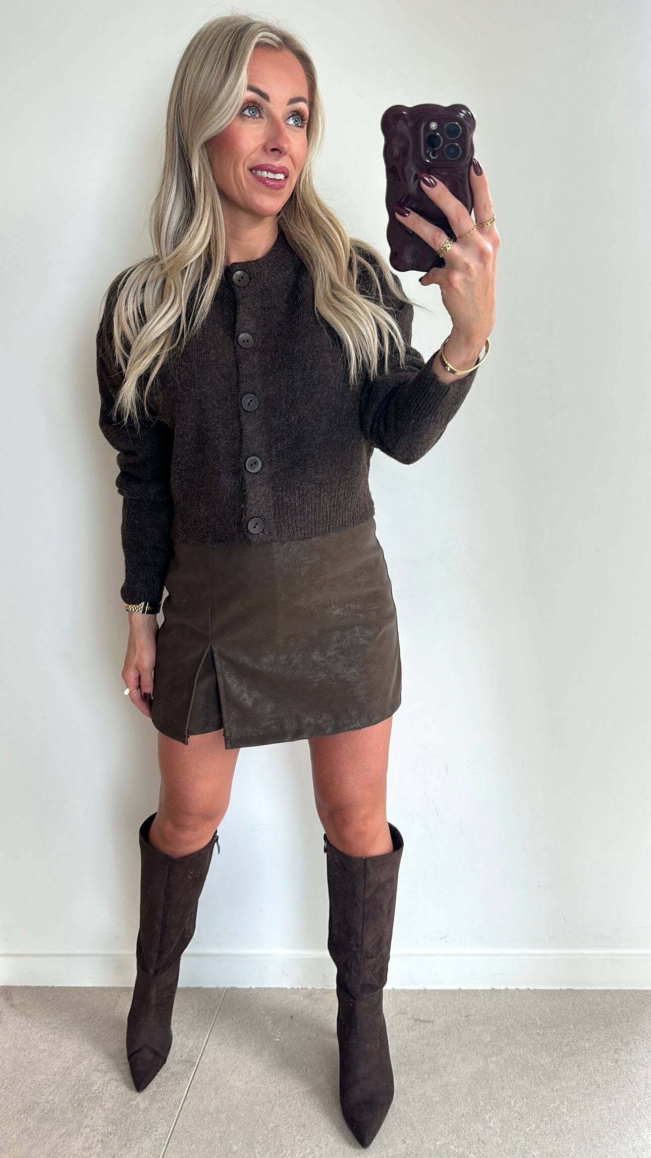 CALLIE Cardigan - choco brown