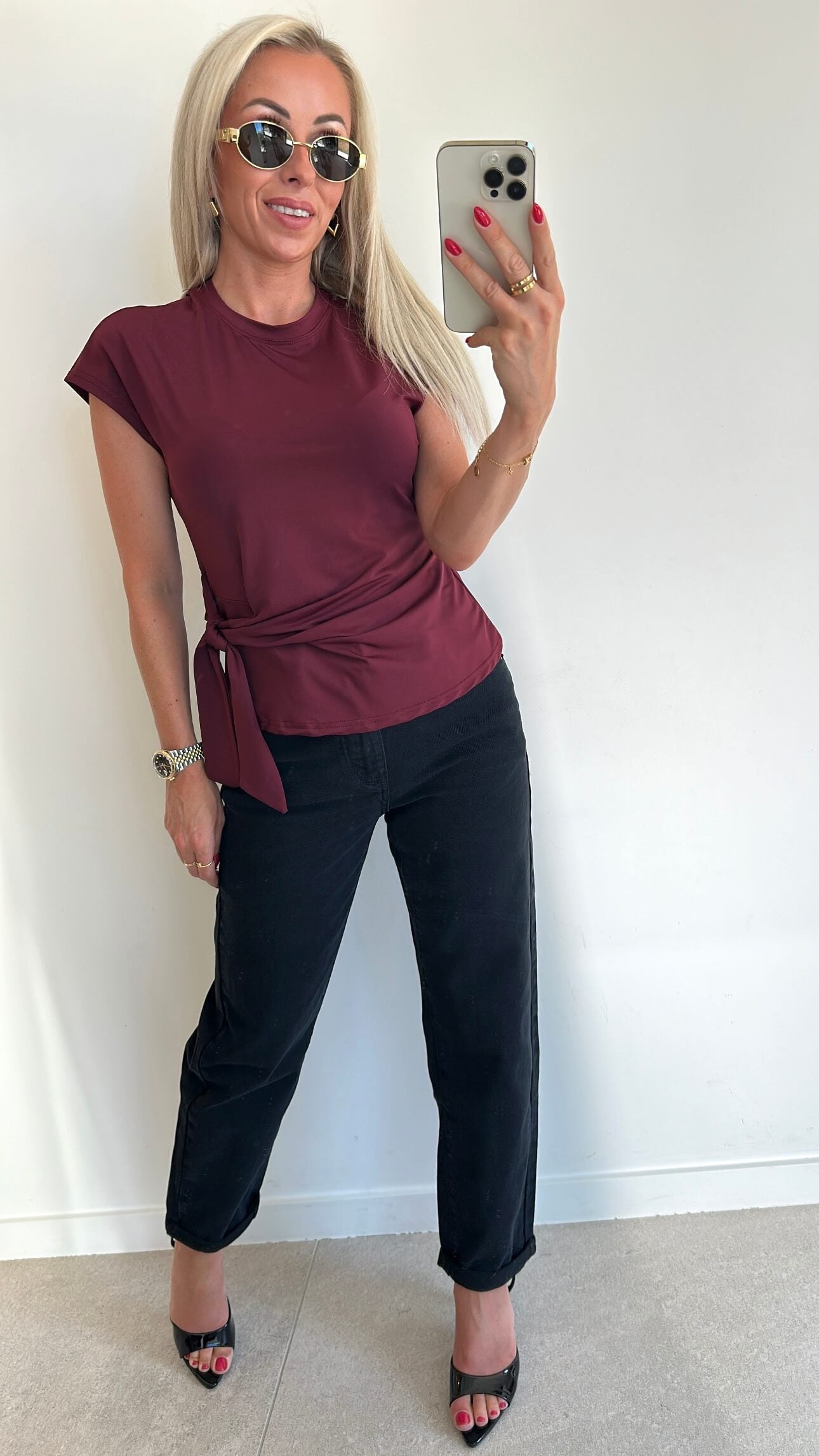 TESSIE Top - burgundy