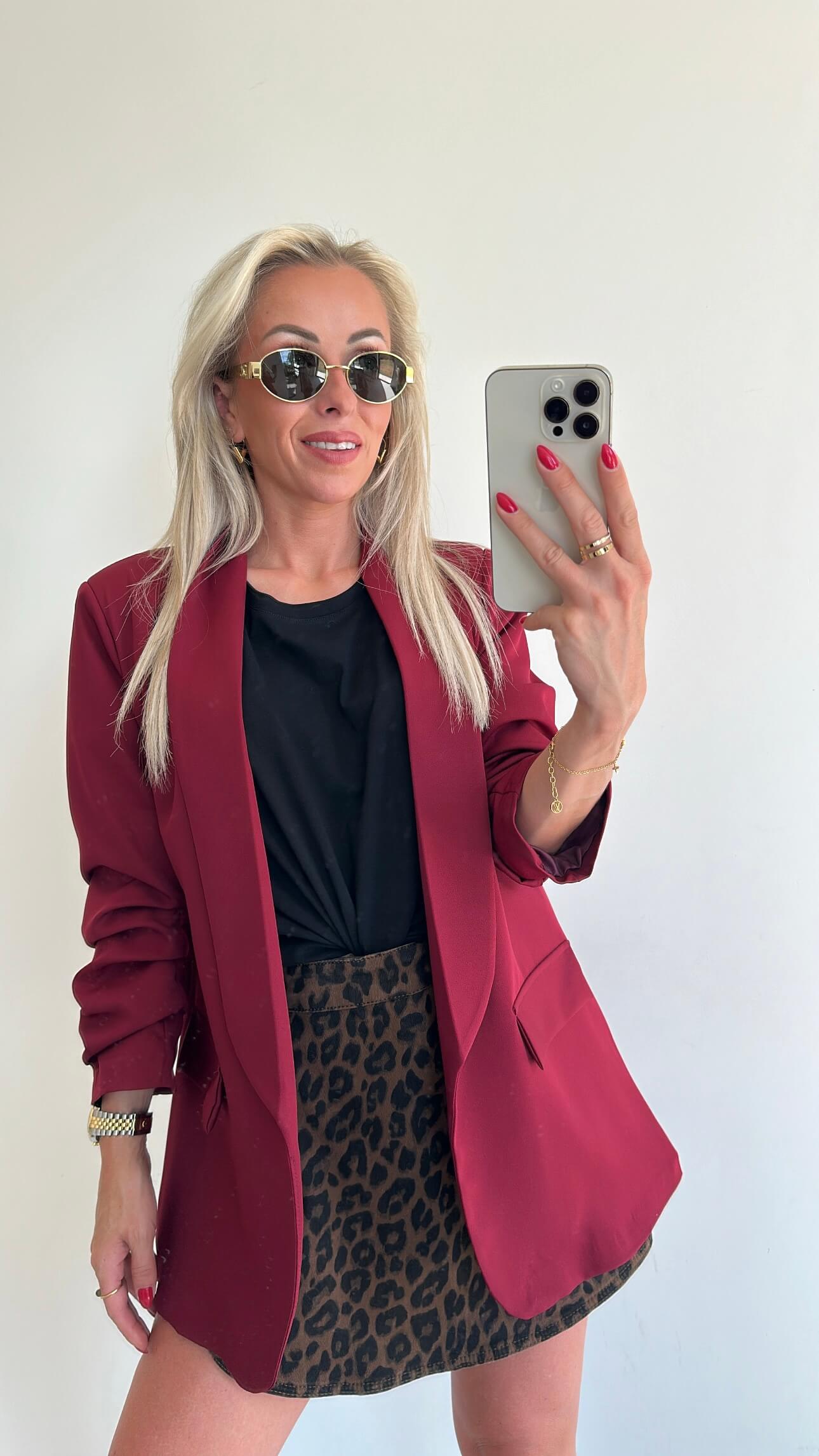 BILLIE Blazer - bordeaux