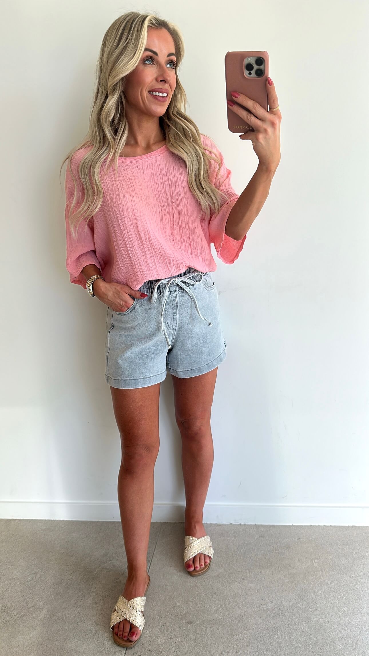 SHIMMER Blouse - peach