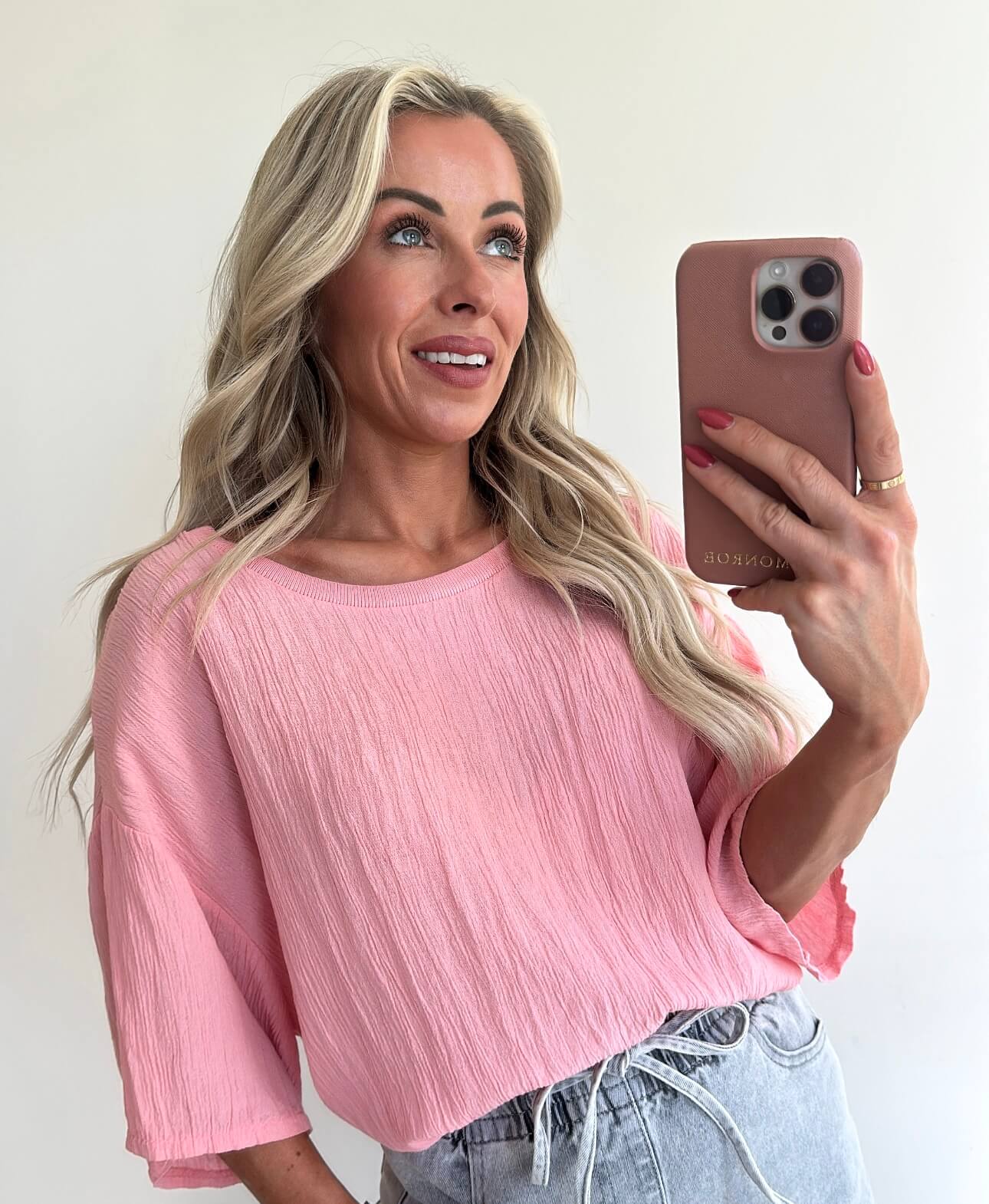 SHIMMER Blouse - peach