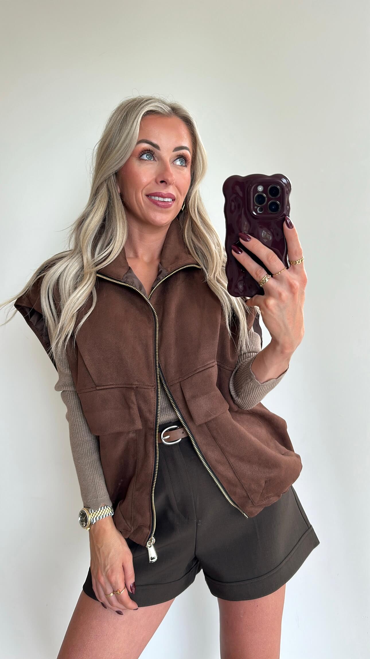 GAELLE Gilet - camel