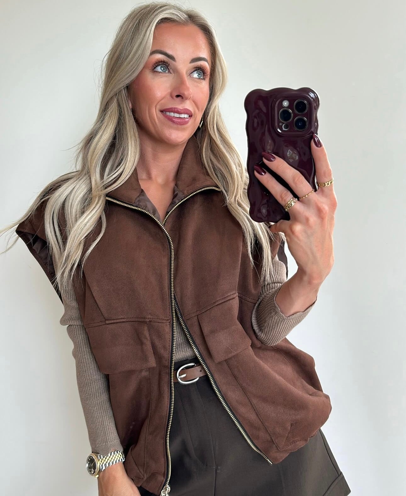 GAELLE Gilet - camel