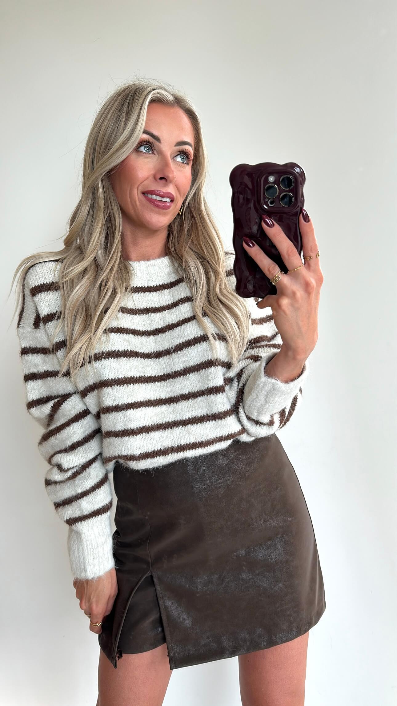 MACIE Pull - beige/coffee