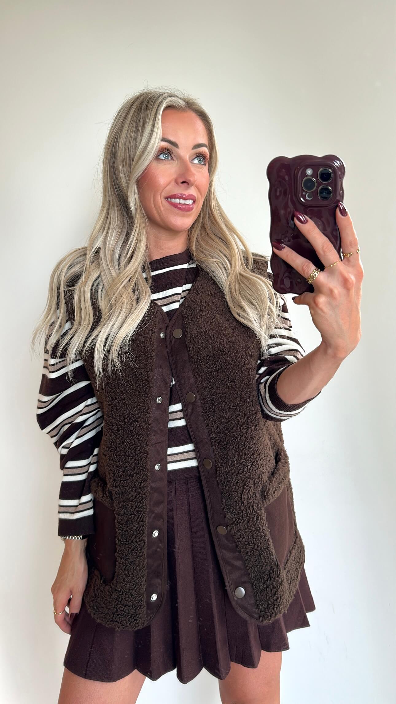 TEDDIE Gilet - choco brown