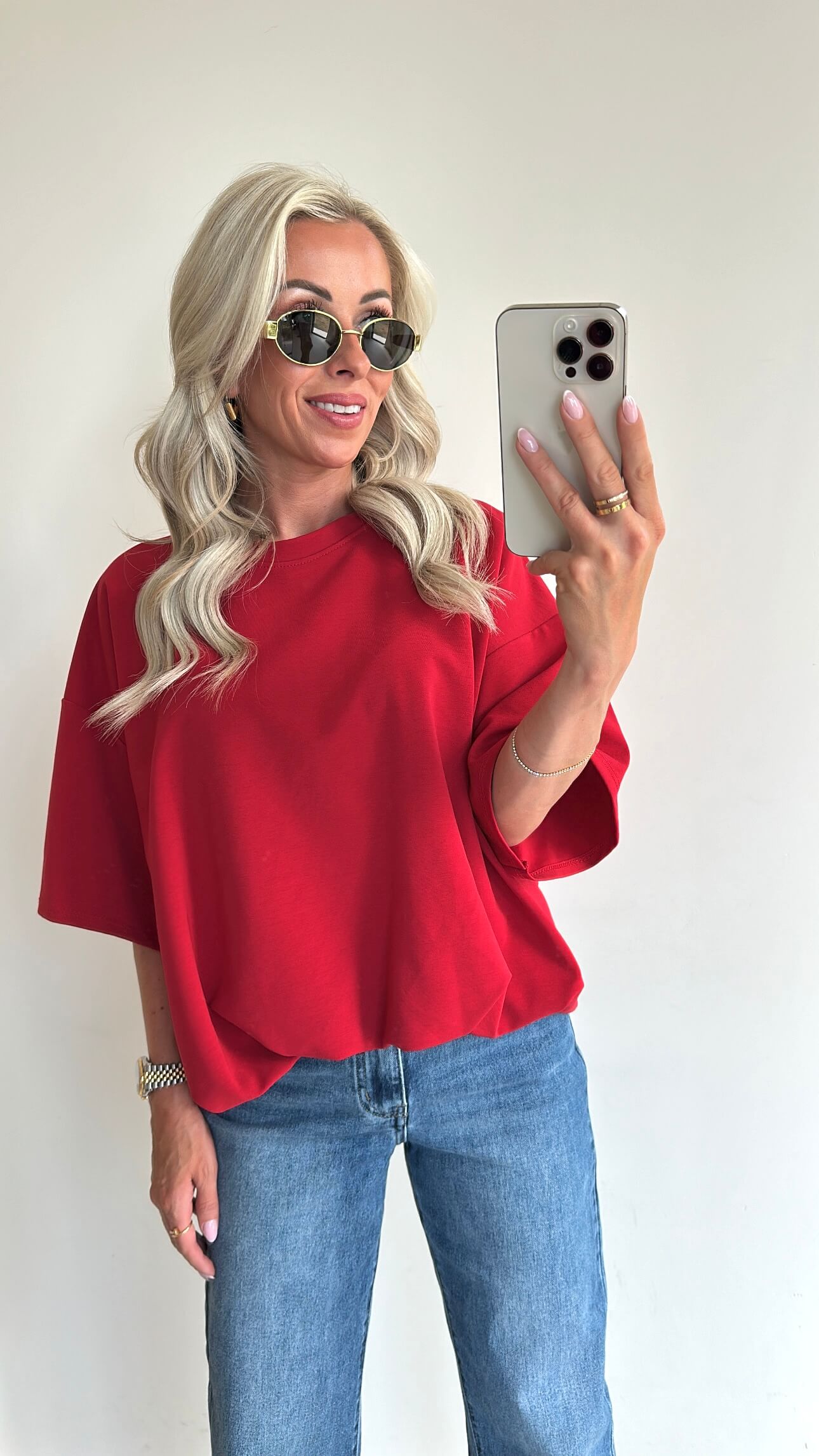 TAMMIE Sweat Top - red