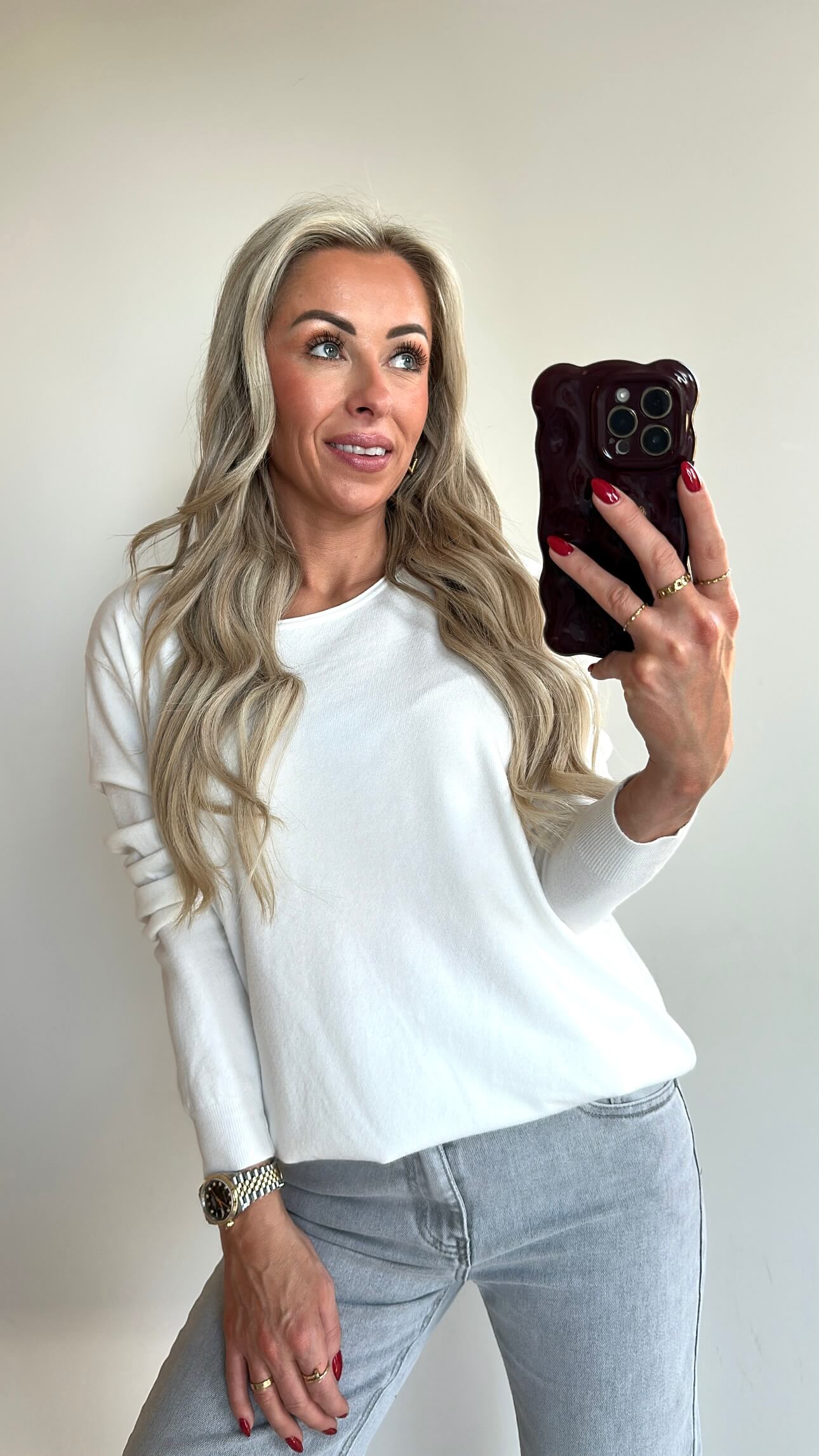 TESS Longsleeve Top - white