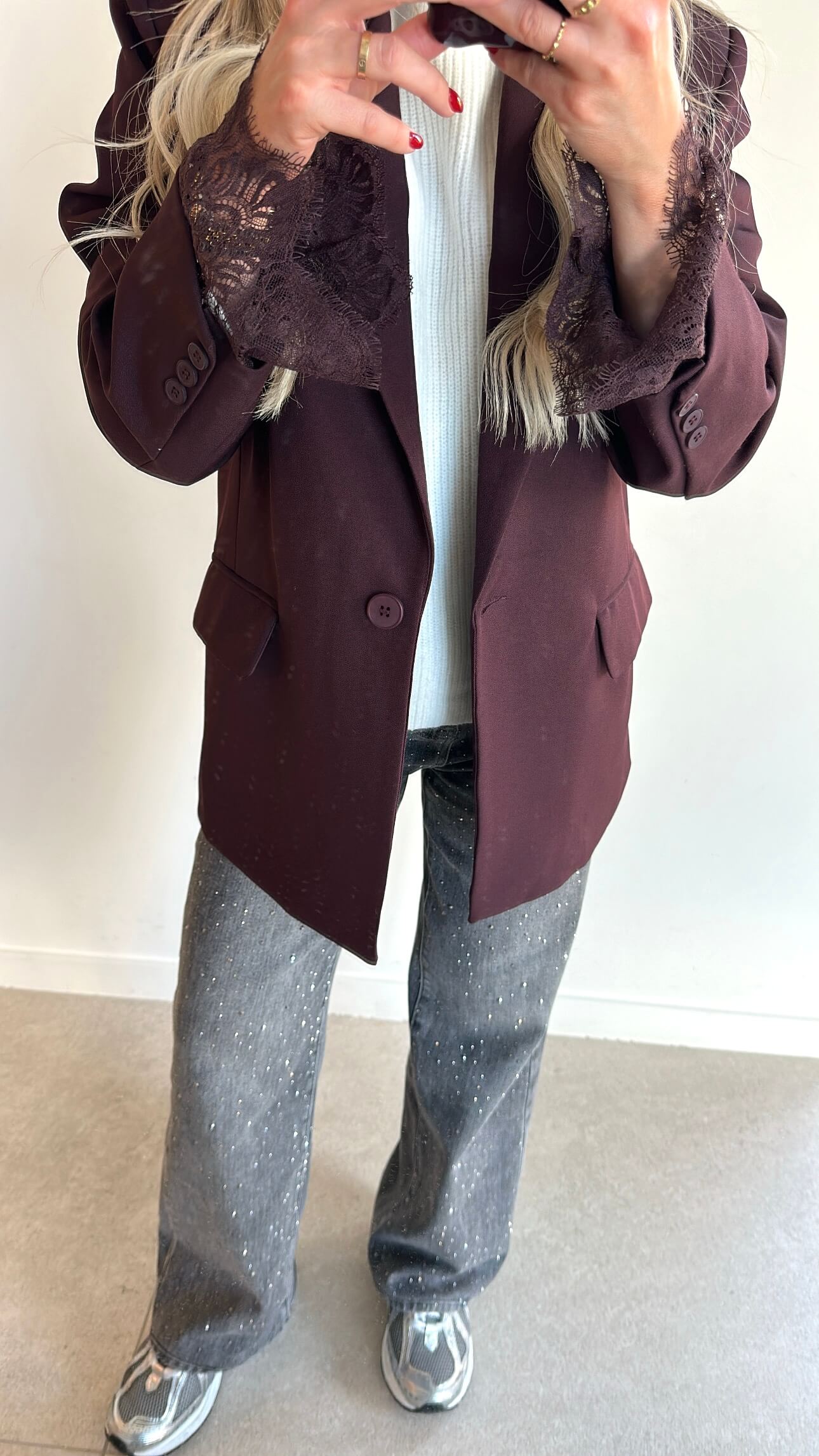 STELLA Blazer - burgundy