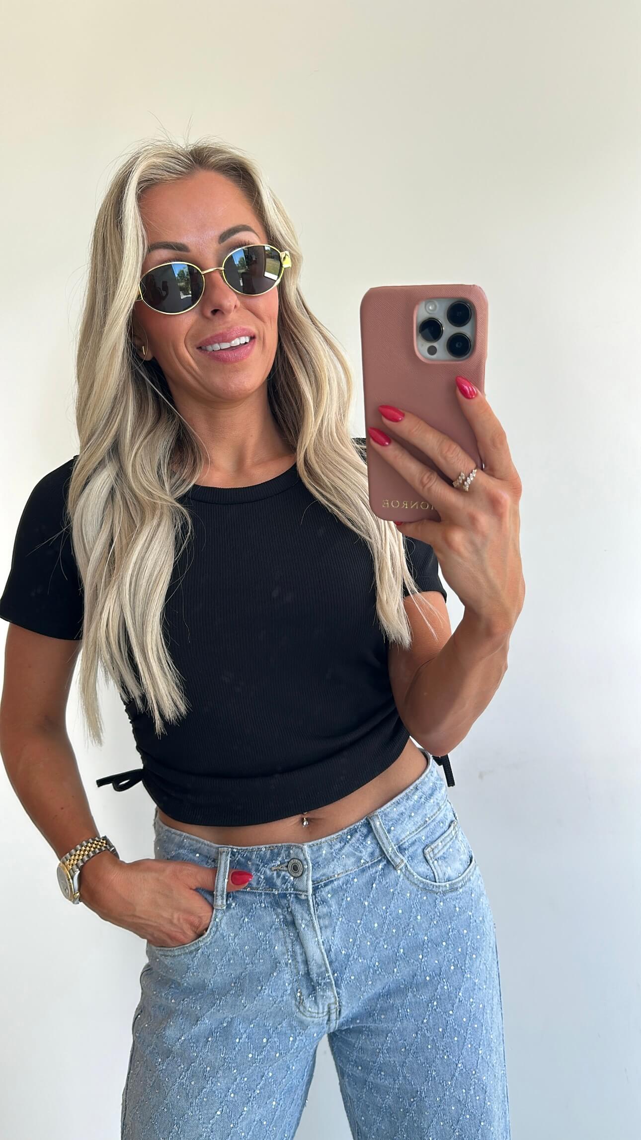 PERFECT CROP Top - black