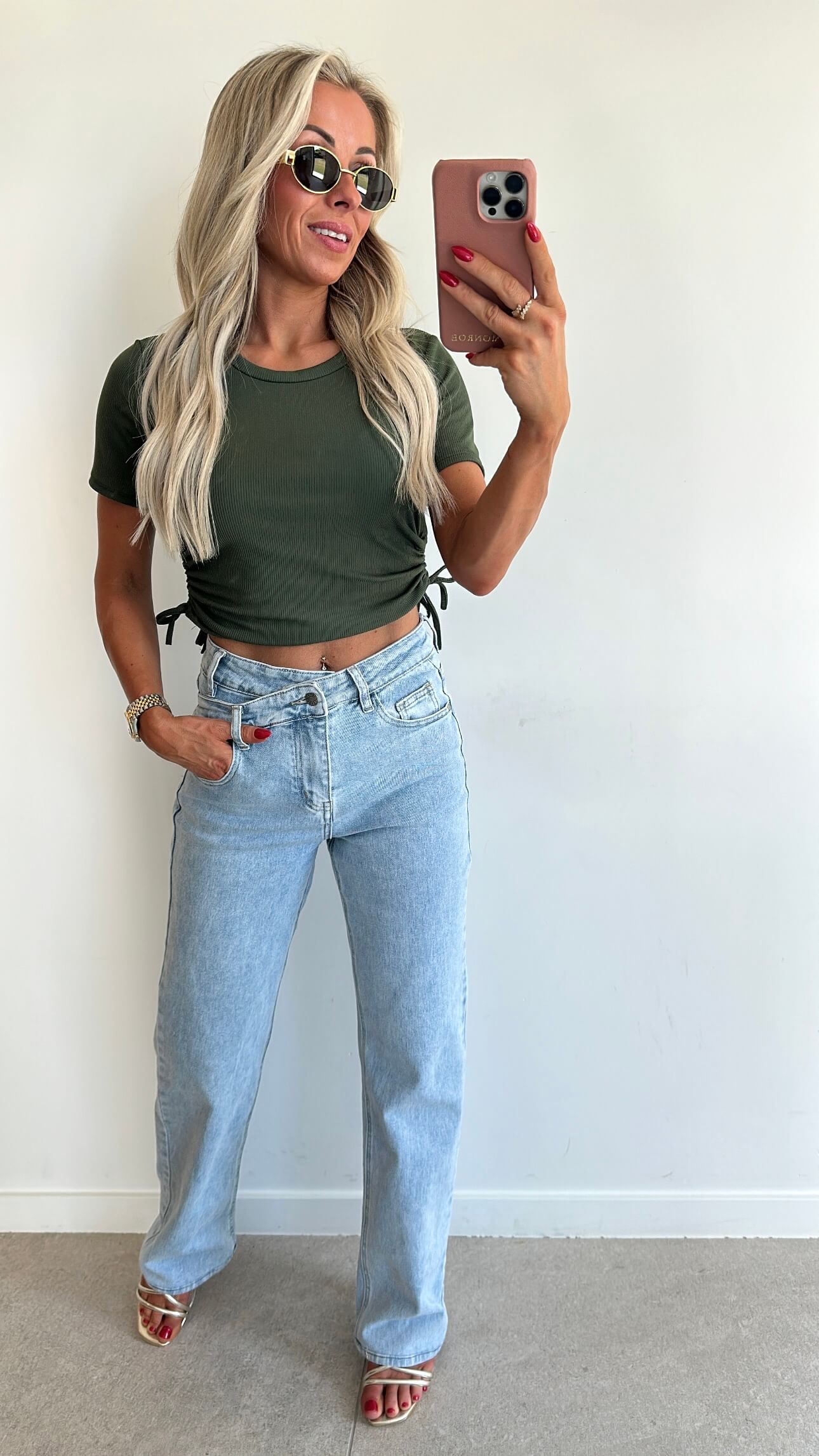 PERFECT CROP Top - khaki