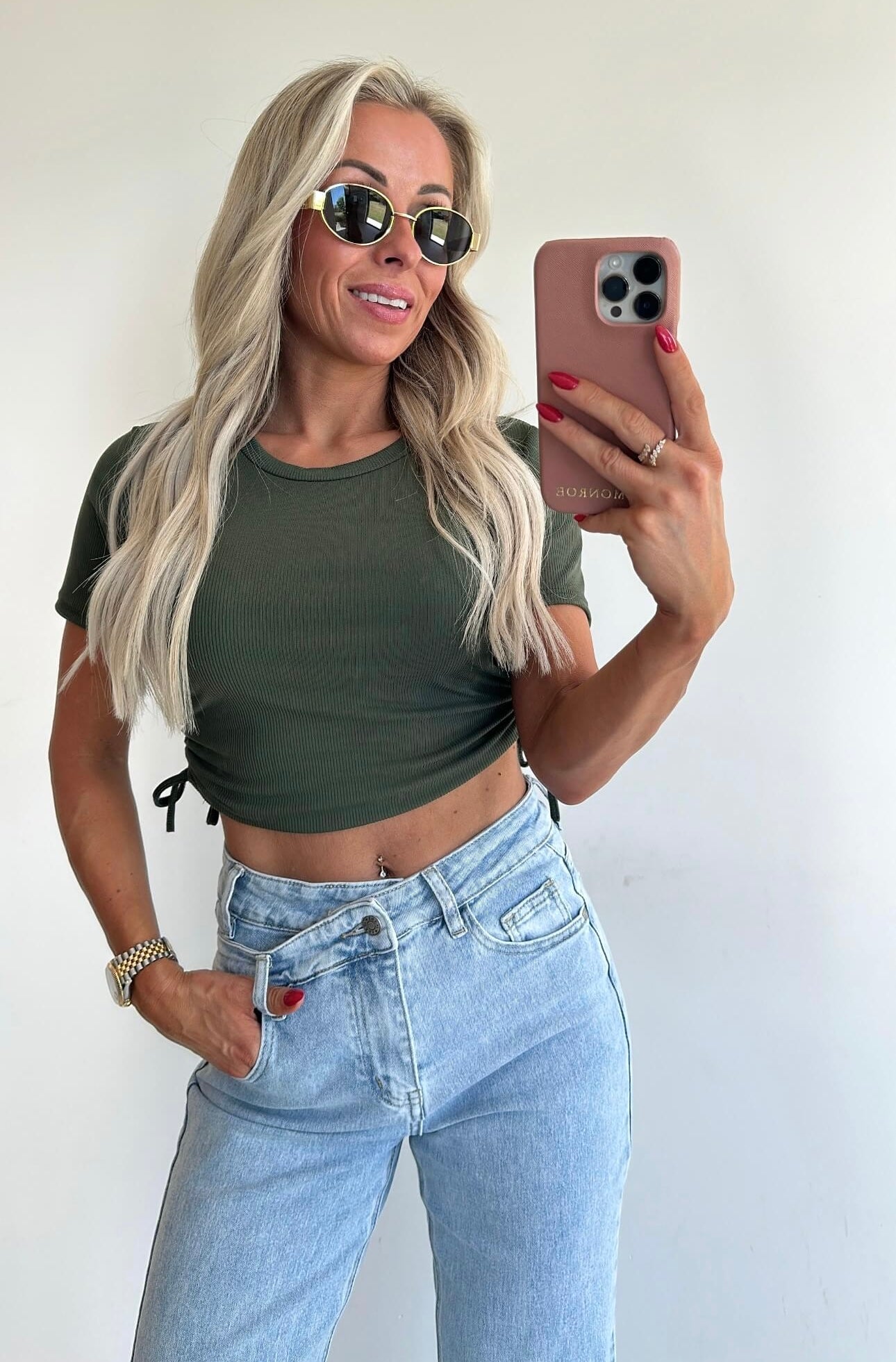 PERFECT CROP Top - khaki