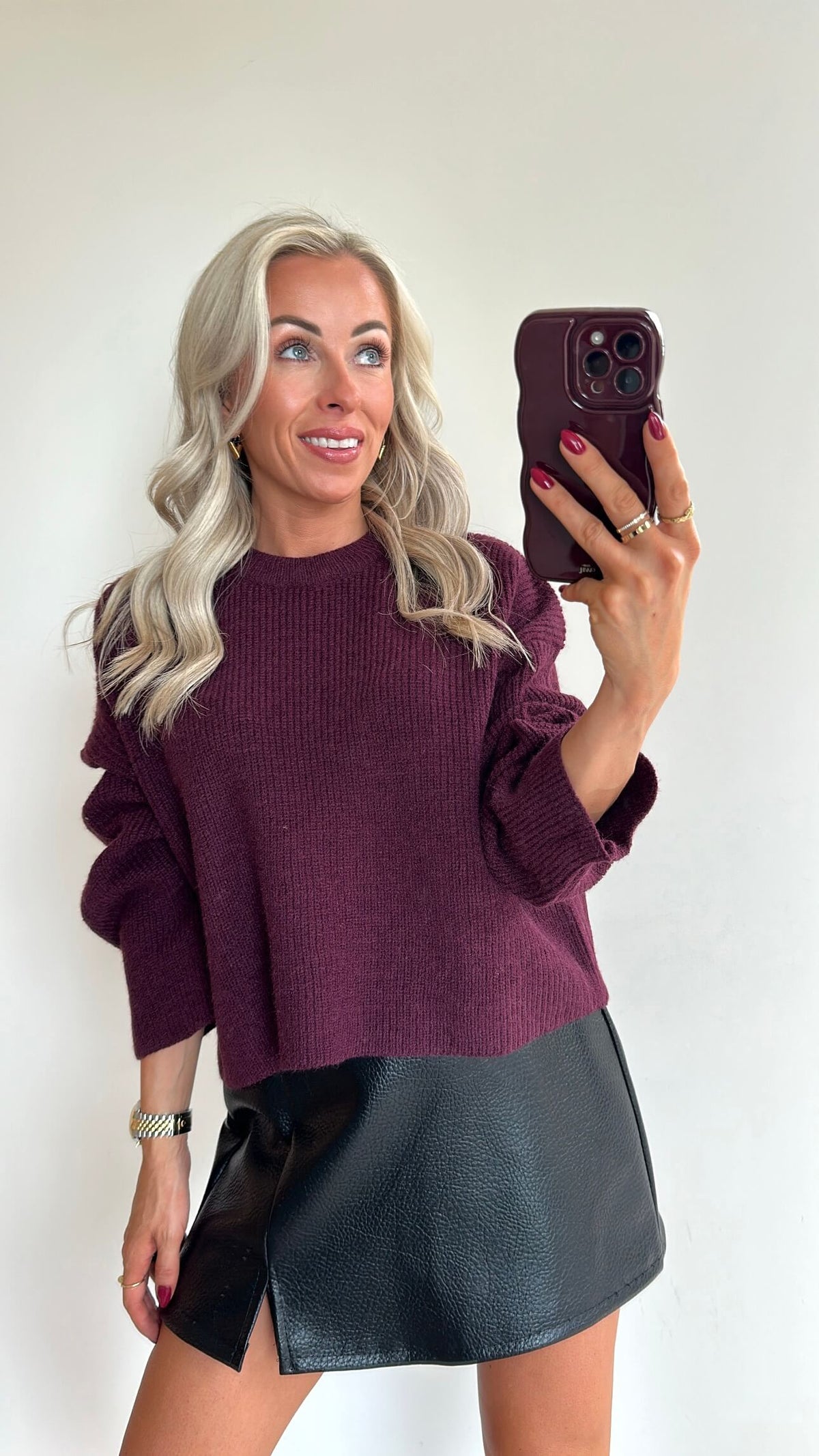 POMMIE Pull - burgundy