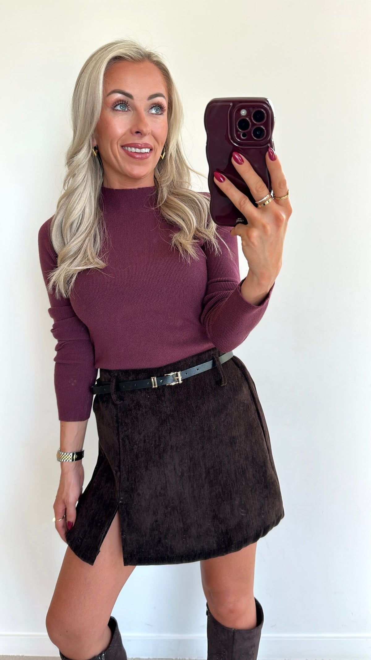 VELVET Skort - brown