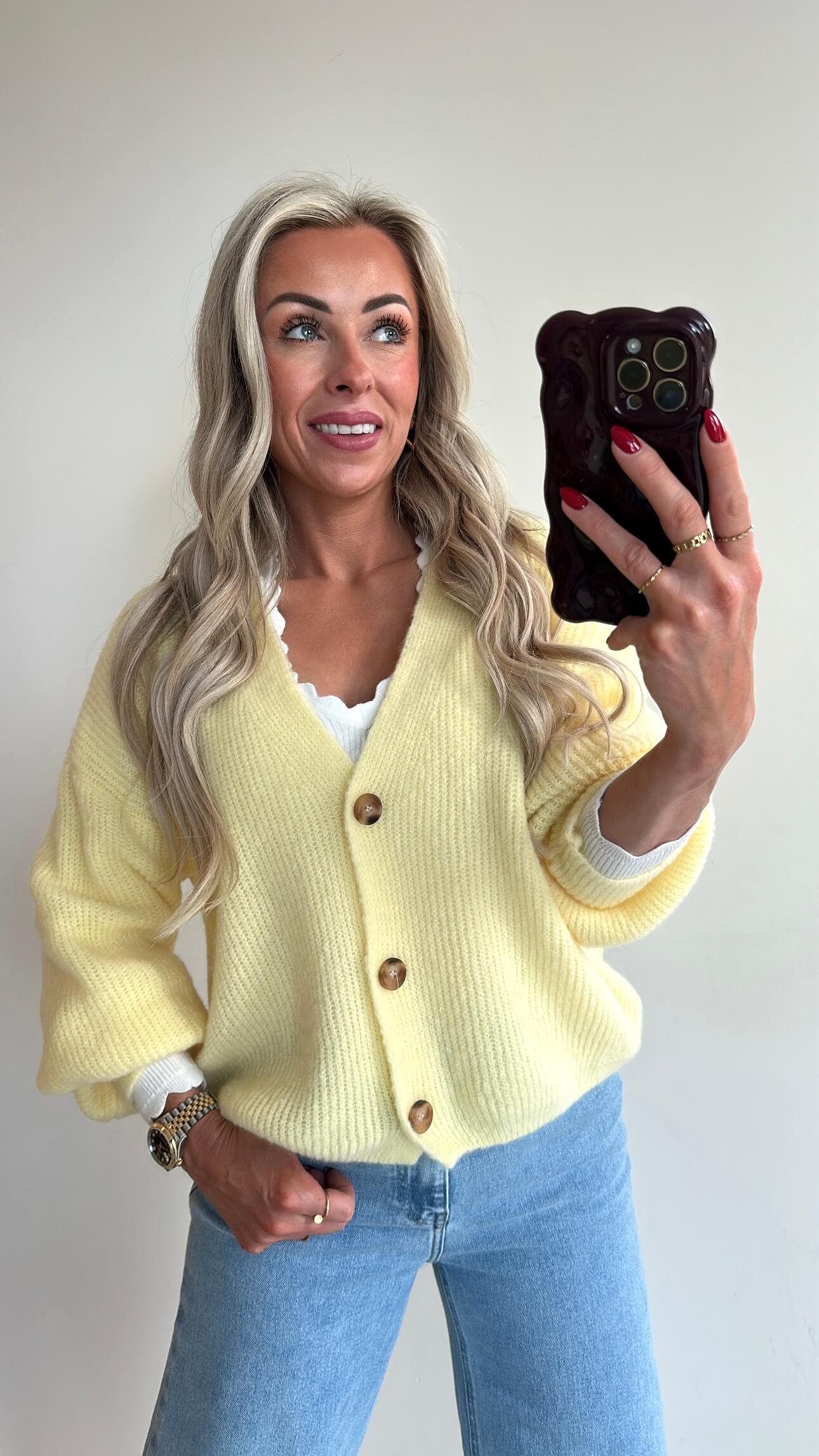 CAMILLE Cardigan - sunshine yellow