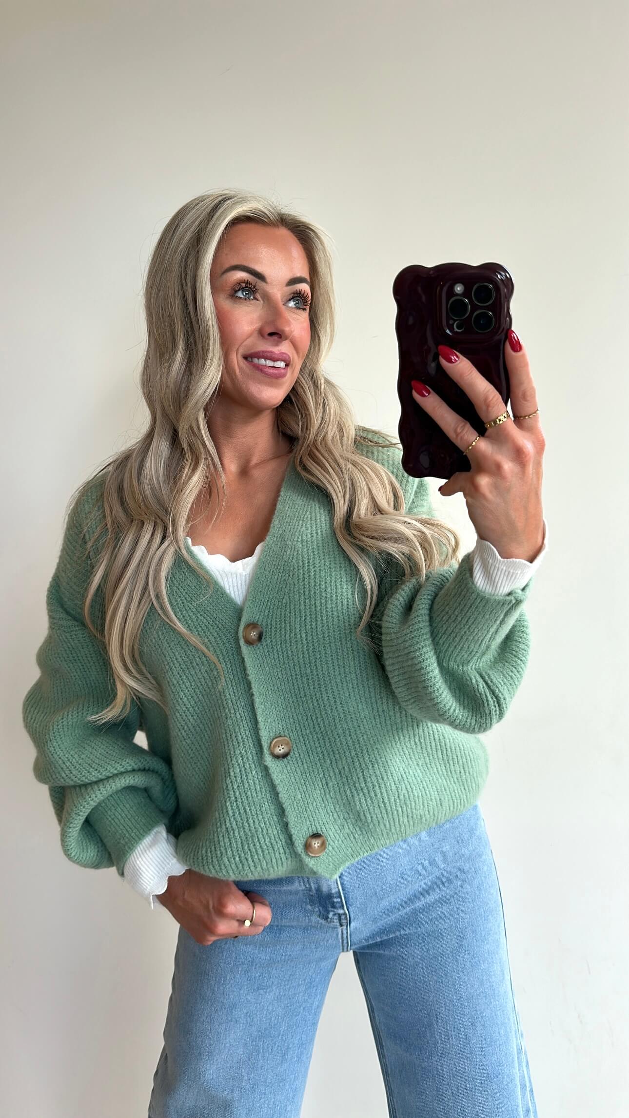 CAMILLE Cardigan - pastel green