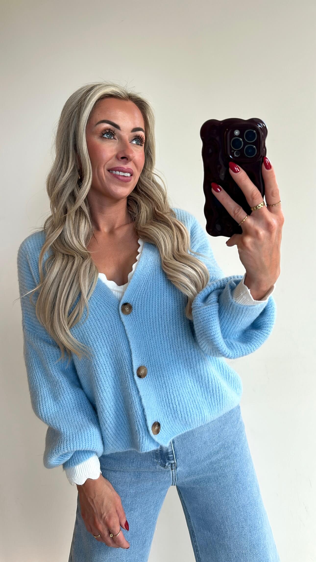 CAMILLE Cardigan - baby blue