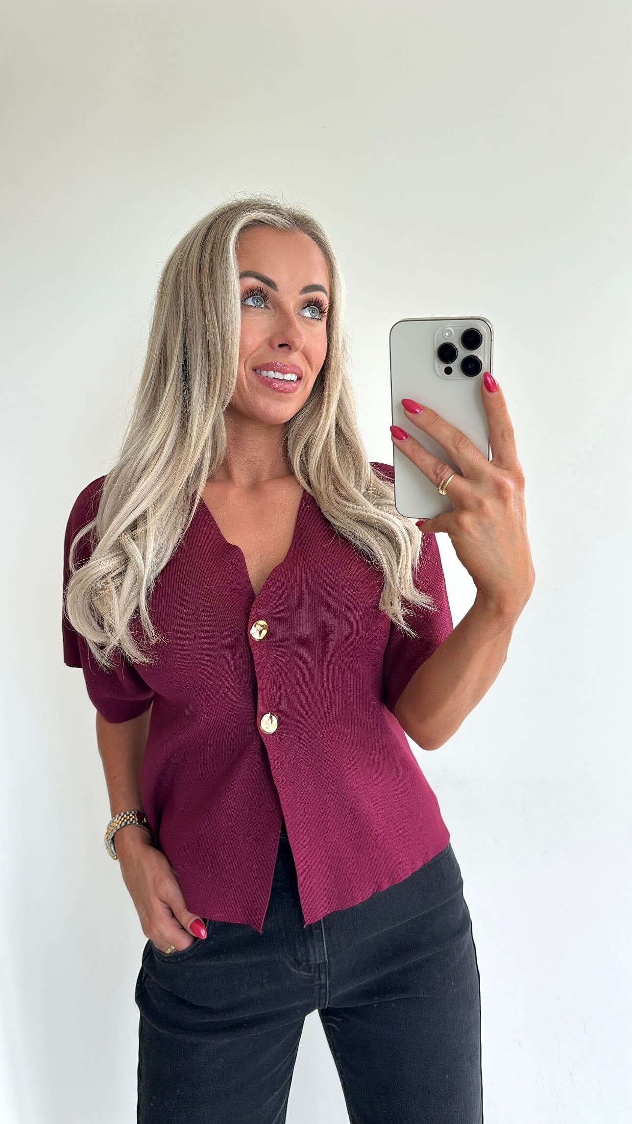 TREASURE Top - burgundy