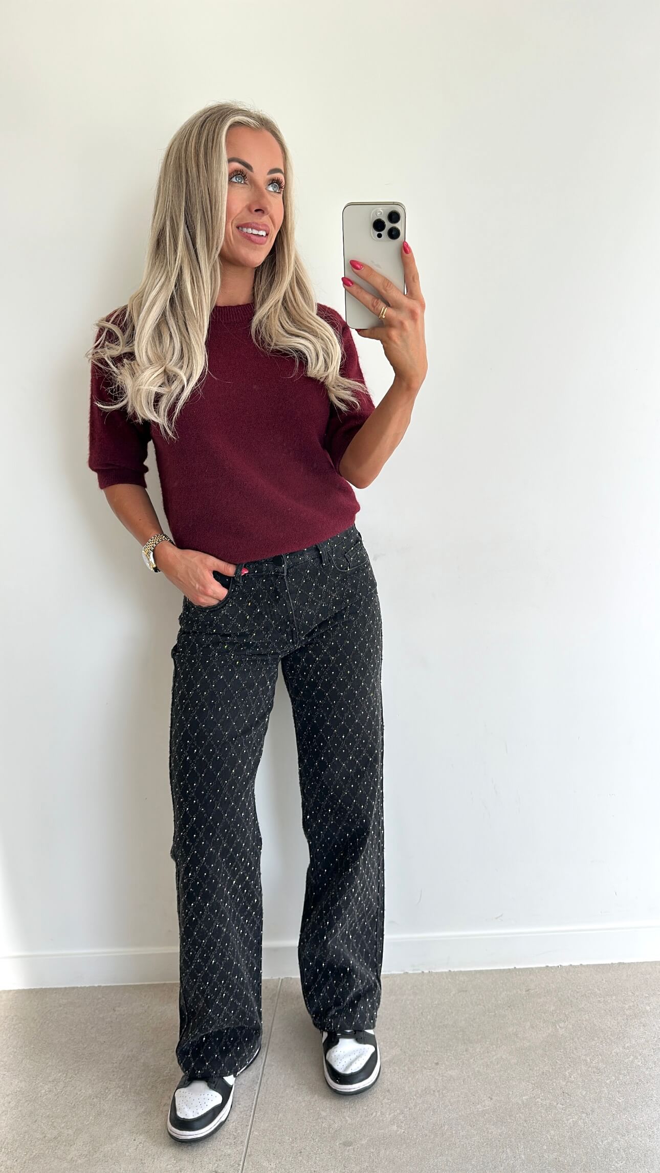 PAULINE Pull - burgundy