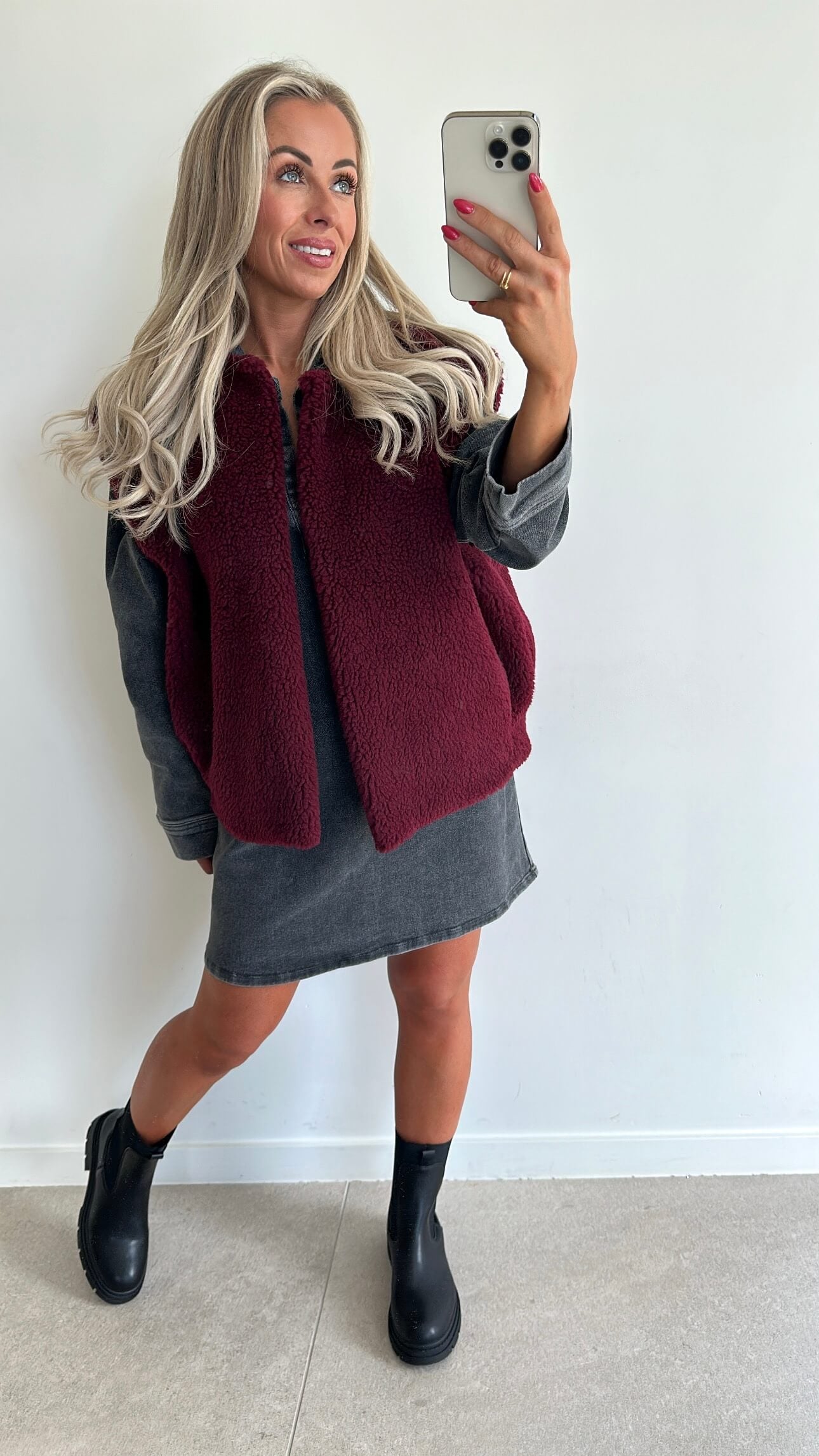 WINNIE Gilet - burgundy