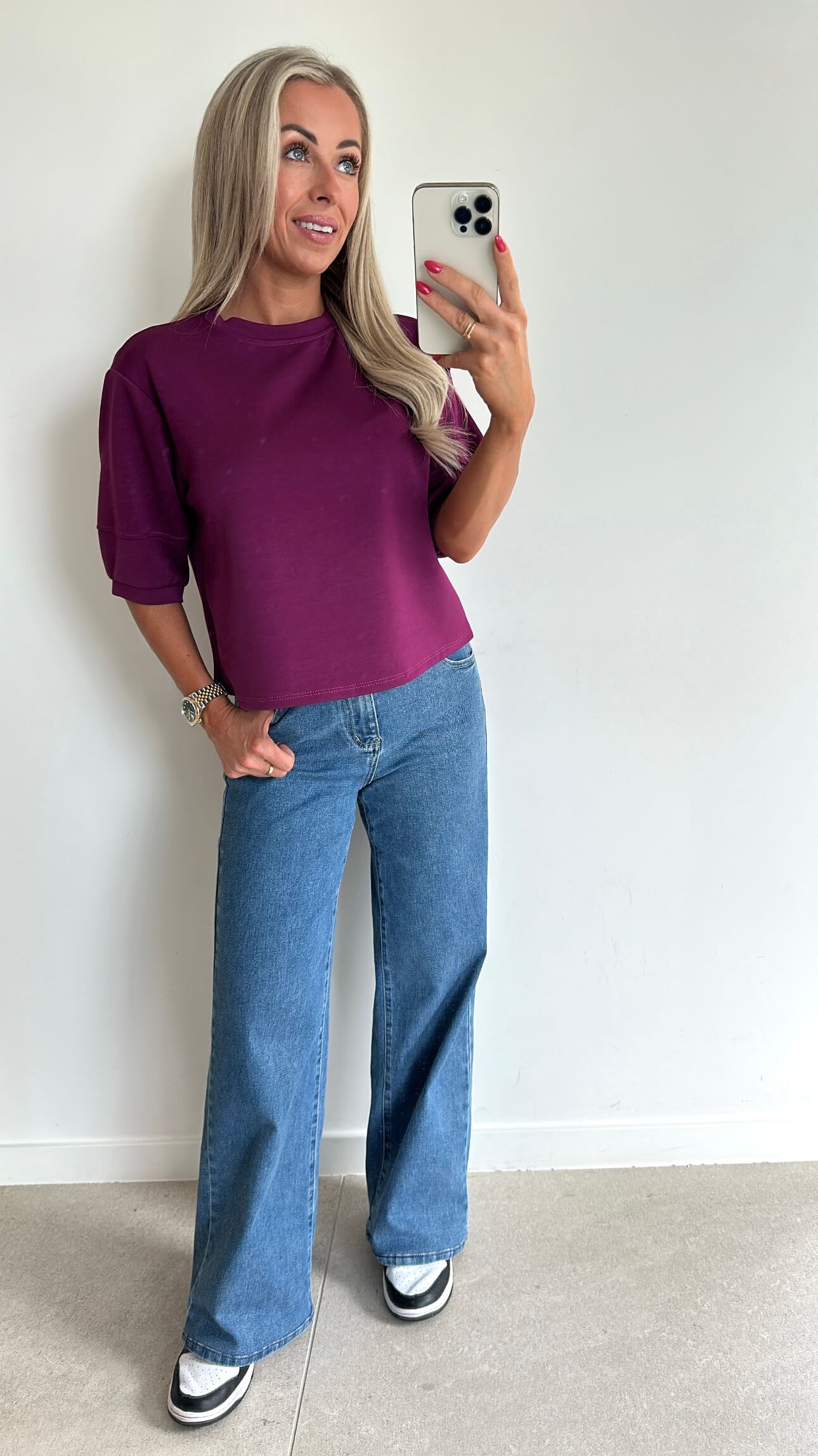 SANDIE Sweat Top - plum