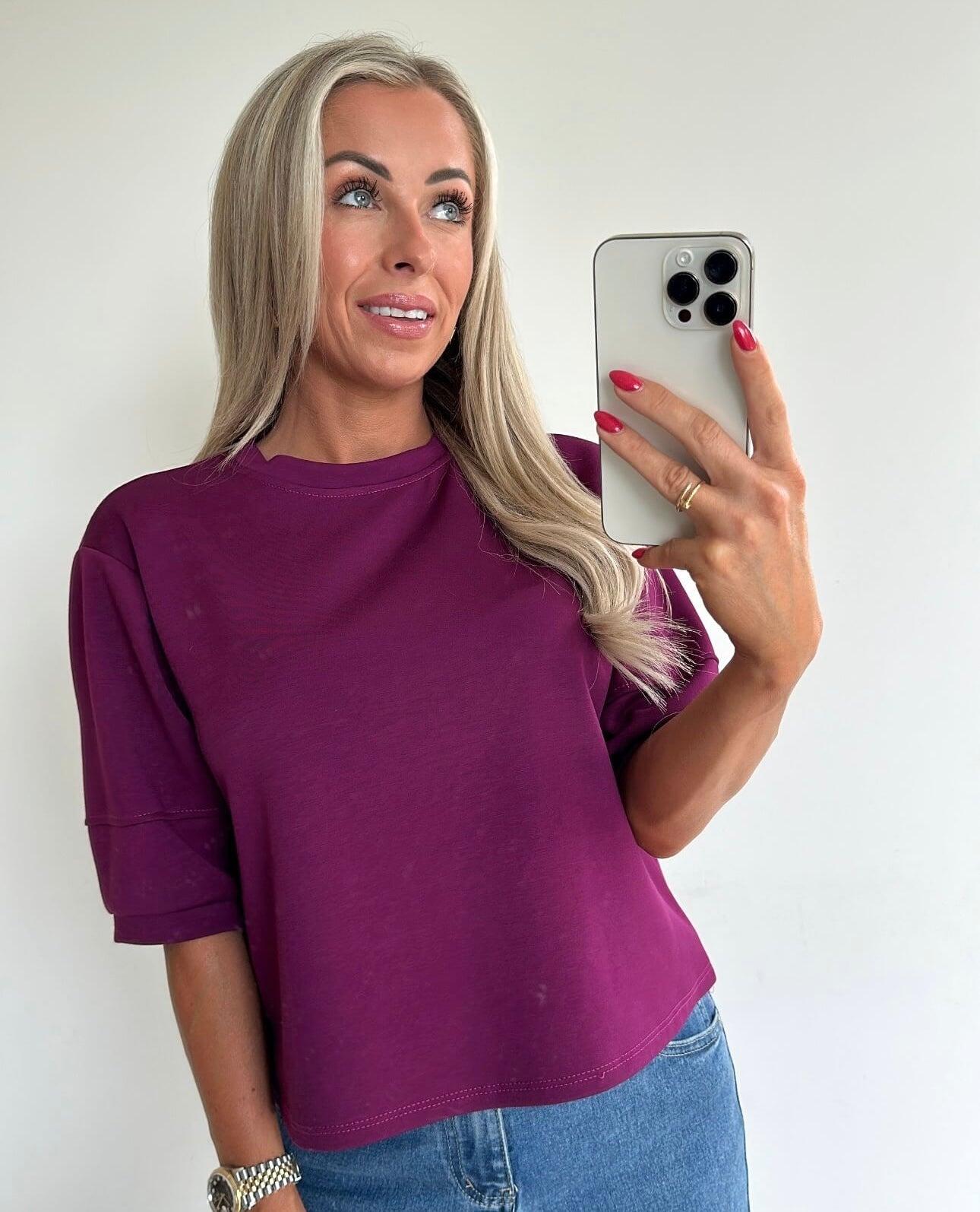 SANDIE Sweat Top - plum