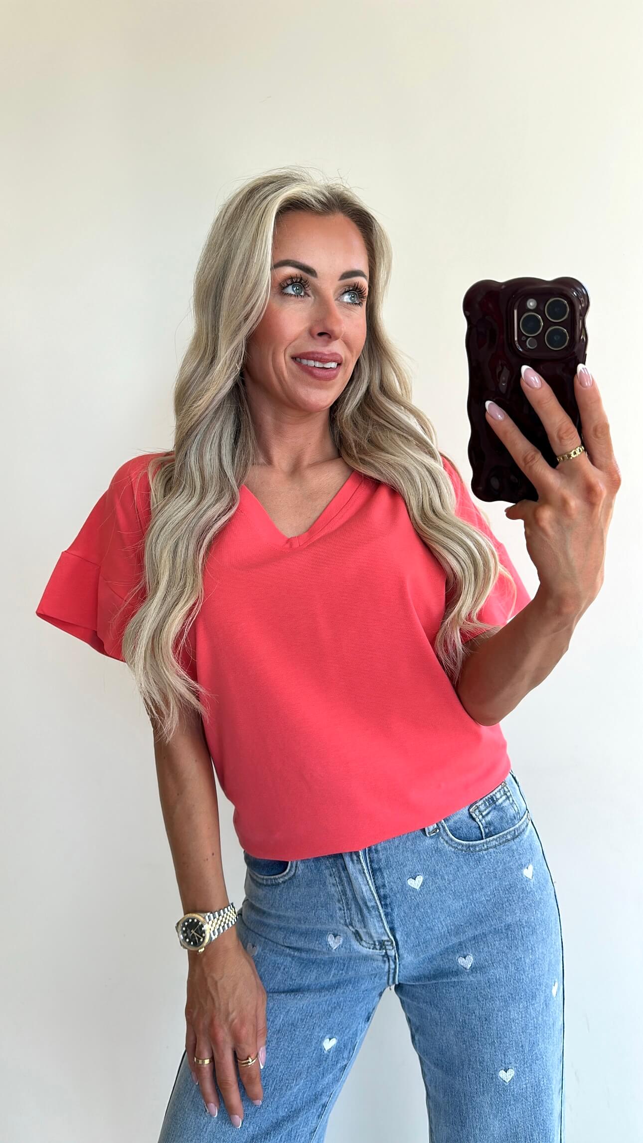 NOVA T-shirt - coral