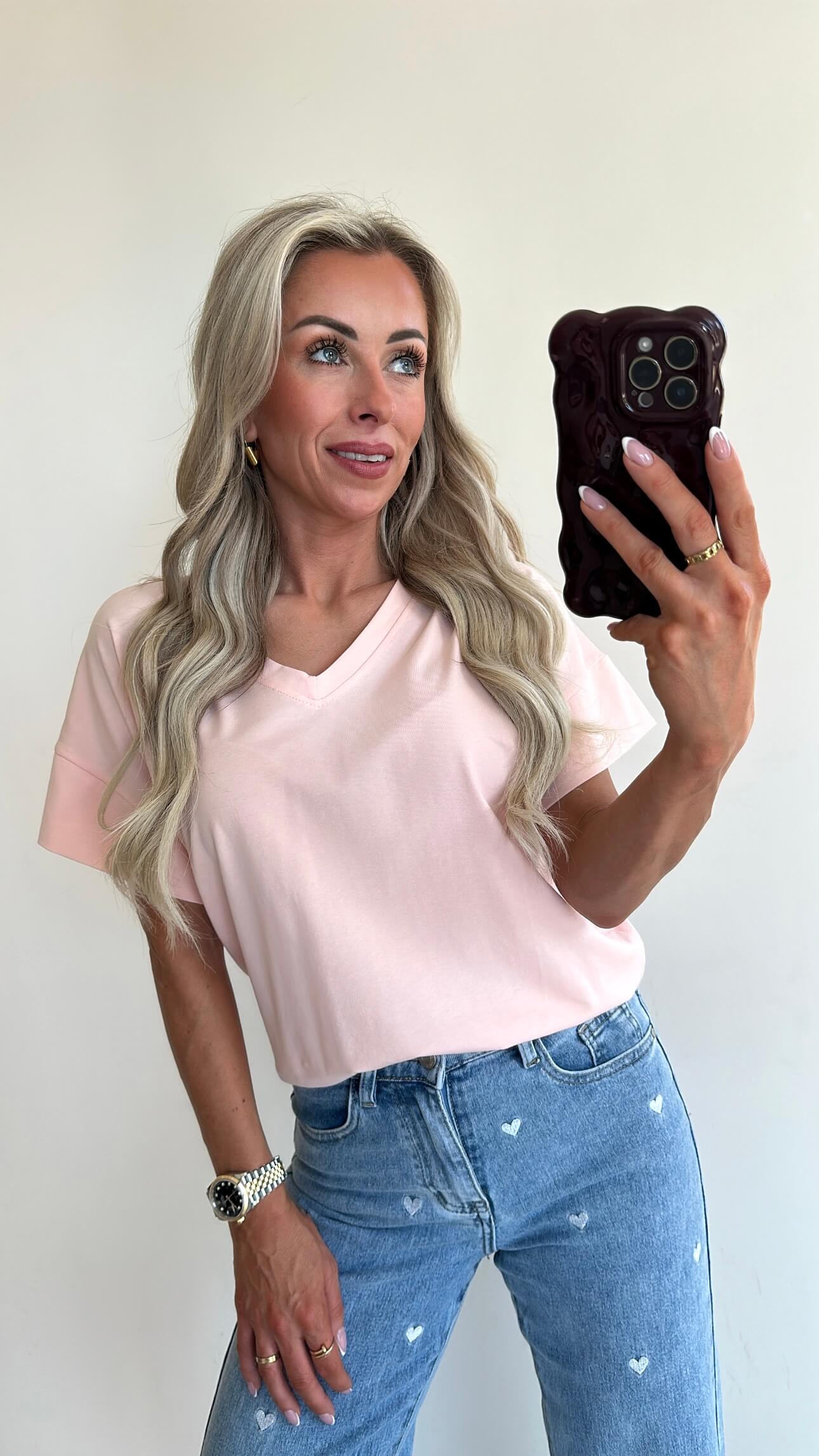 NOVA T-shirt - peachy pink