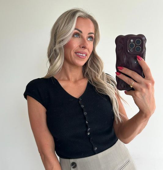 TIFFANIE Top - black