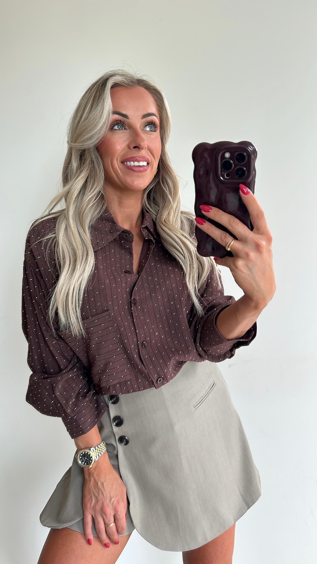 BELLE Blouse - brown