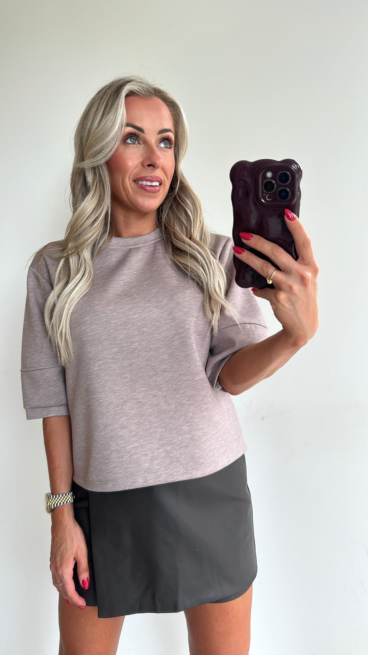 SANDIE Sweat Top - taupe