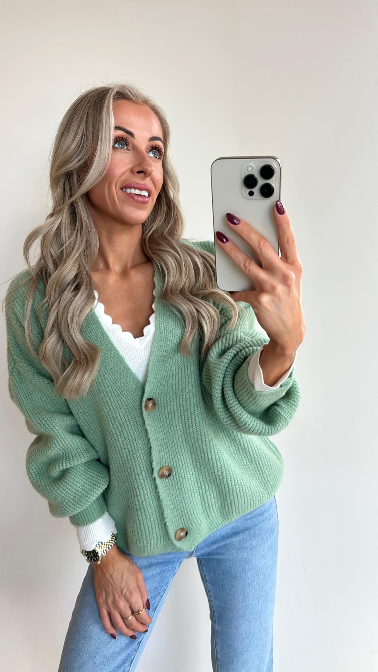 CAMILLE Cardigan - pastel green