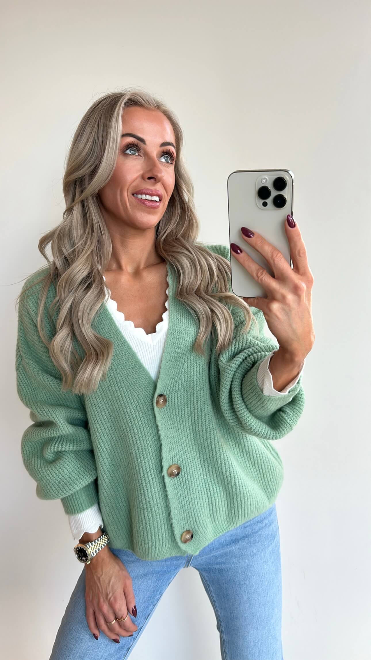 CAMILLE Cardigan - pastel green