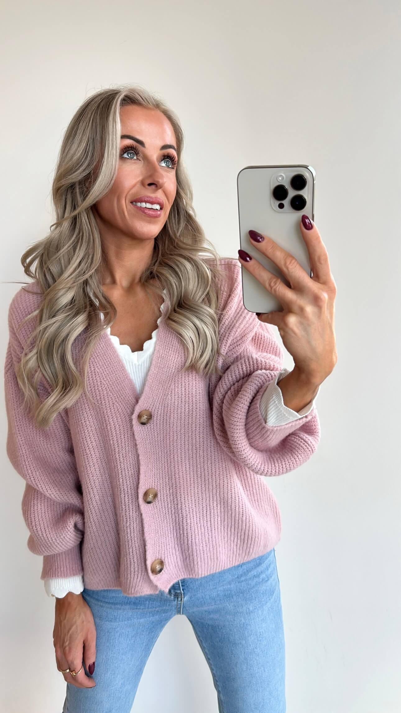 CAMILLE Cardigan - pastel pink