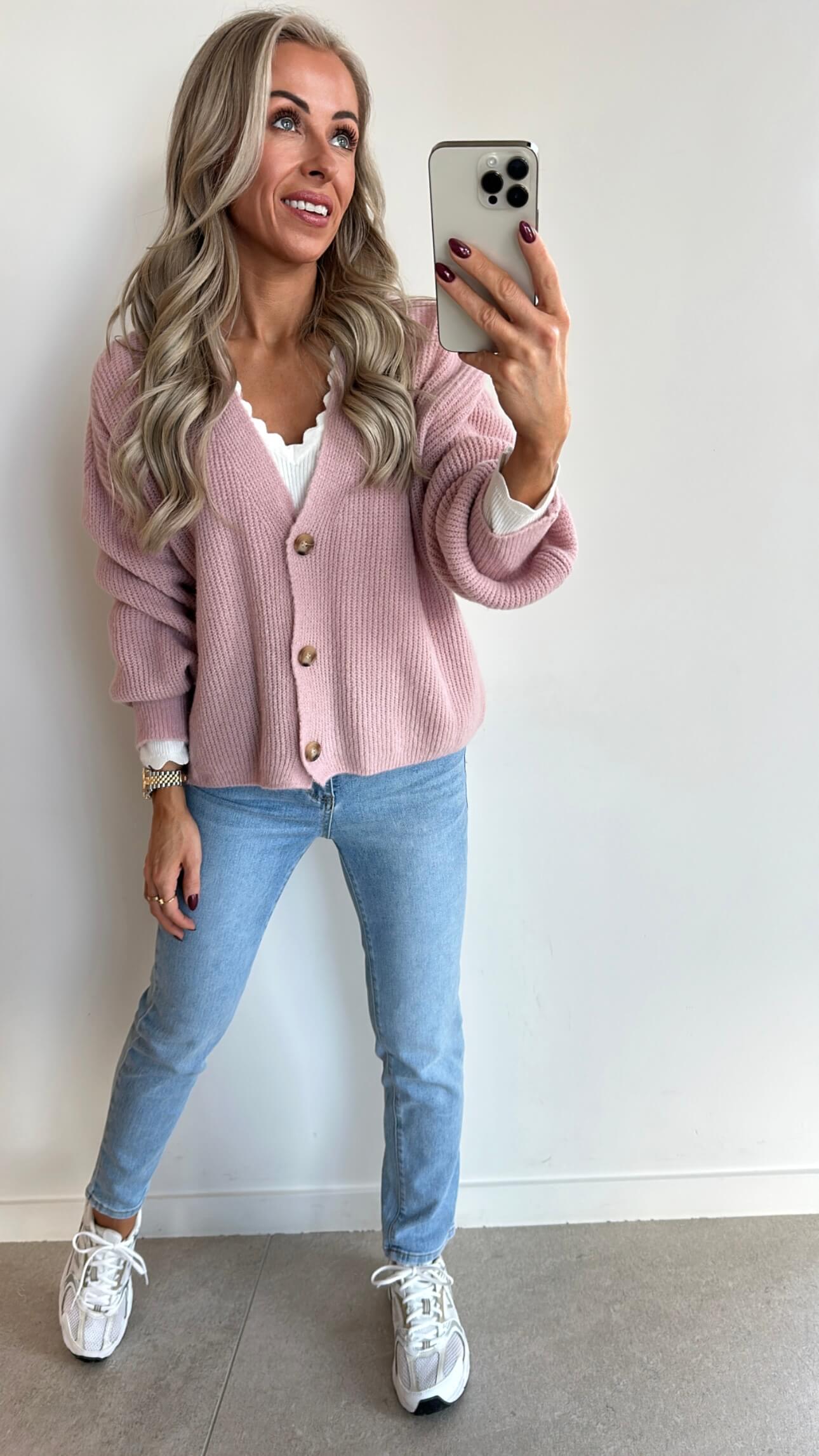CAMILLE Cardigan - pastel pink