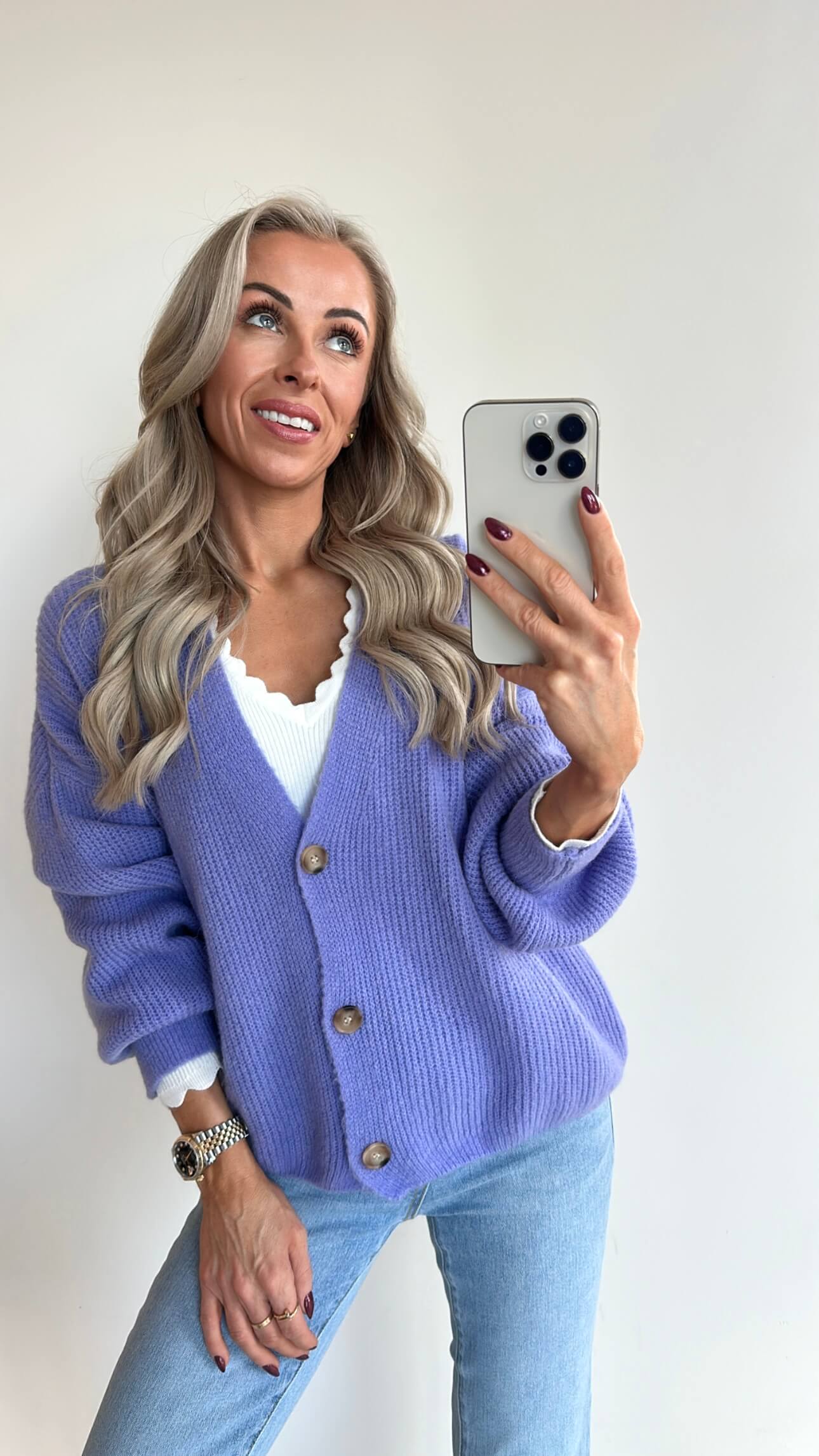 CAMILLE Cardigan - perfect purple