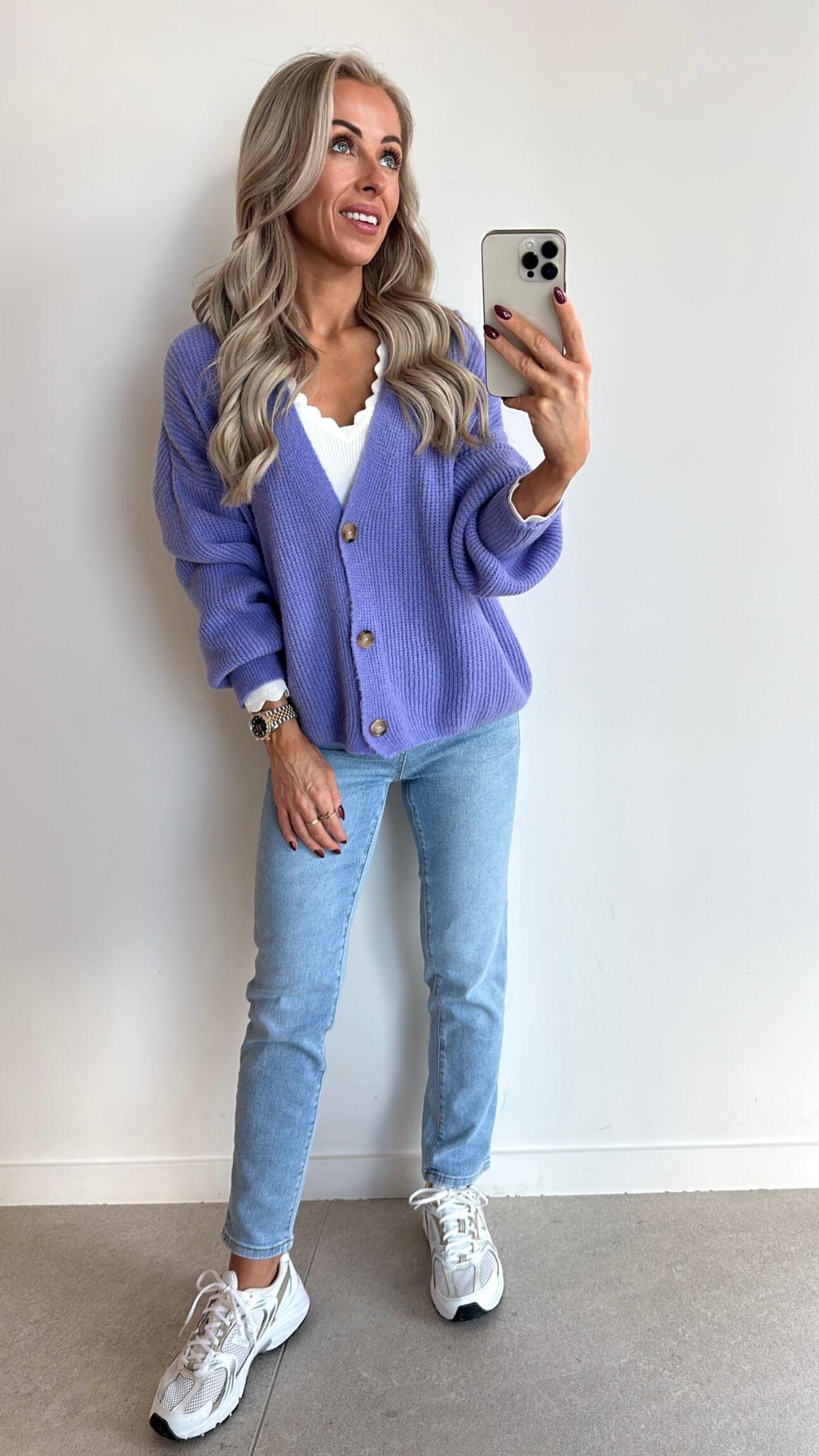 CAMILLE Cardigan - perfect purple