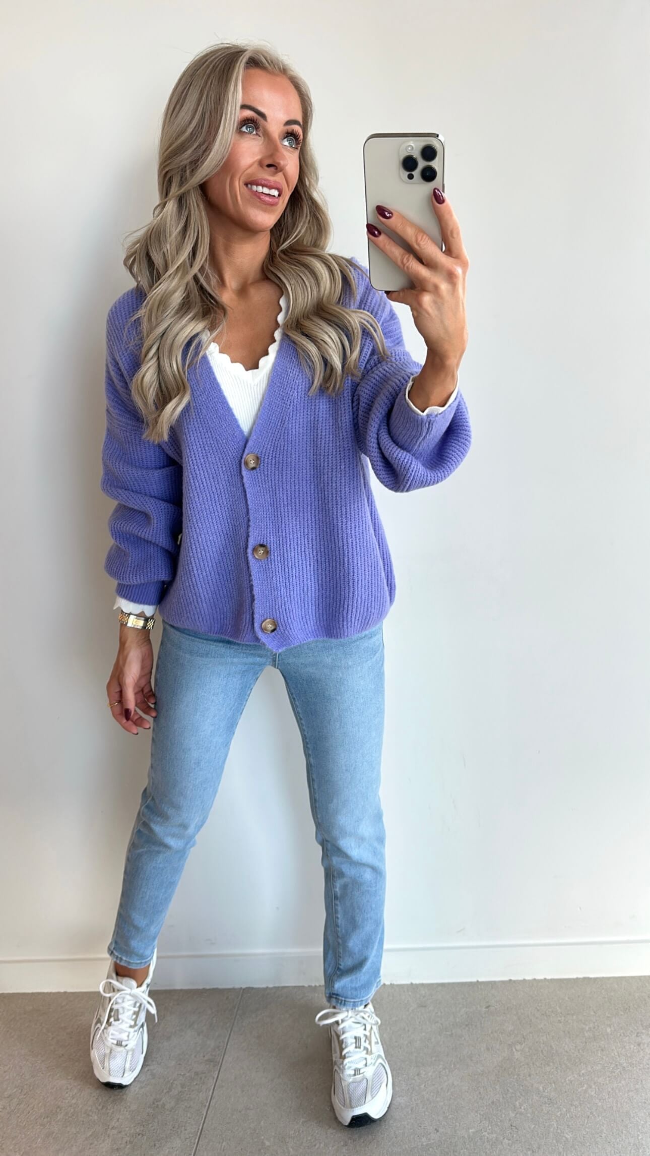 CAMILLE Cardigan - perfect purple