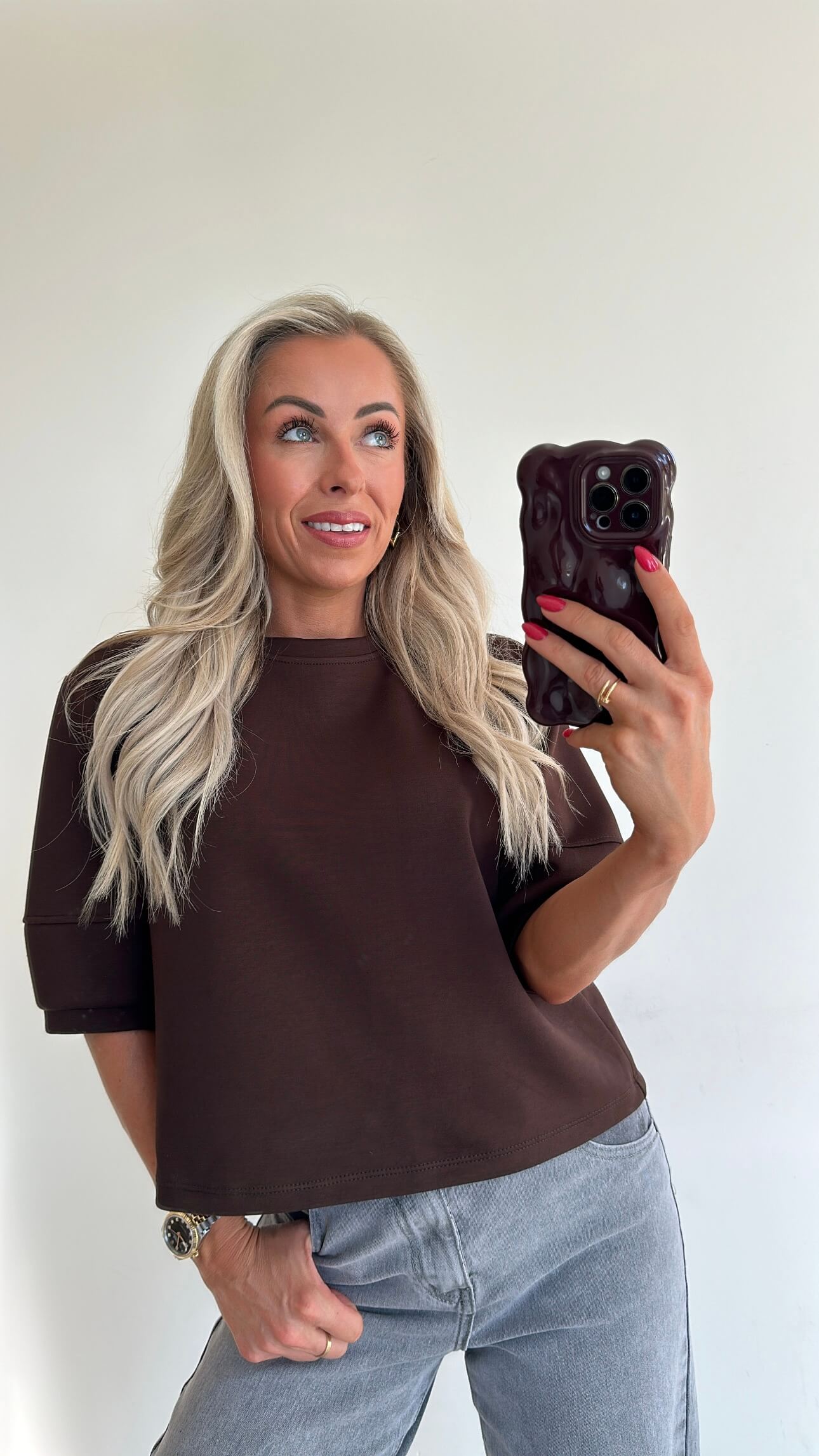 SANDIE Sweat Top - brown