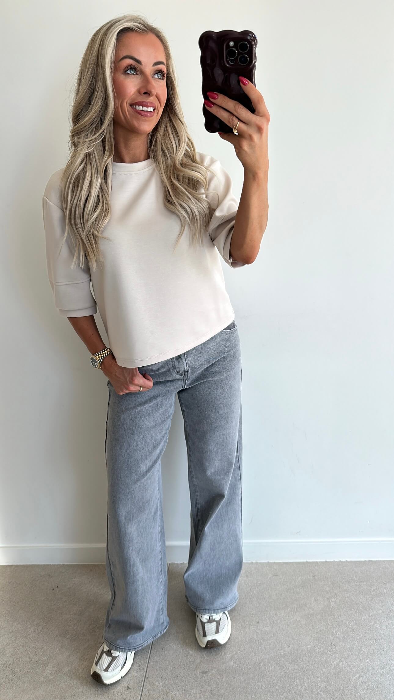 SANDIE Sweat Top - ecru