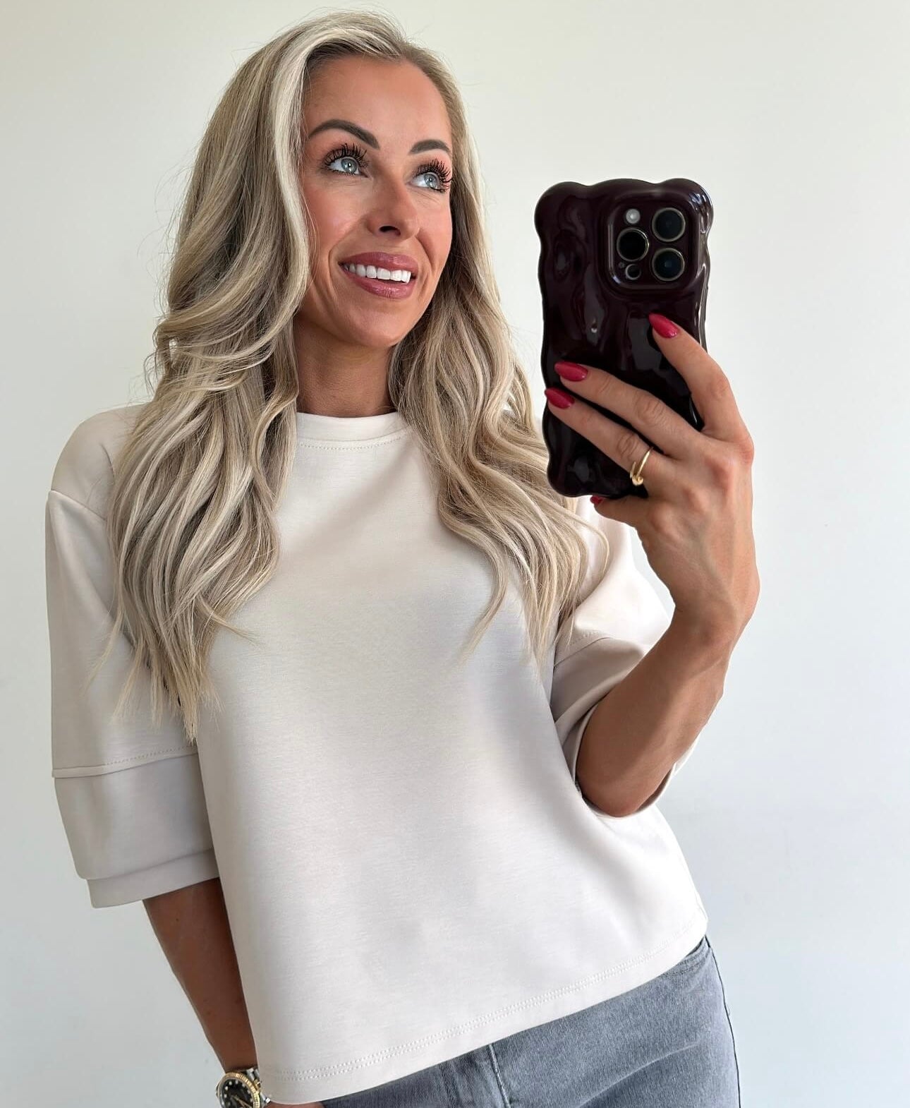 SANDIE Sweat Top - ecru