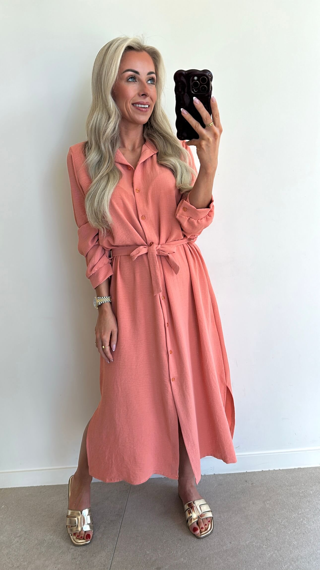 SOPHIE Dress Long - terracotta