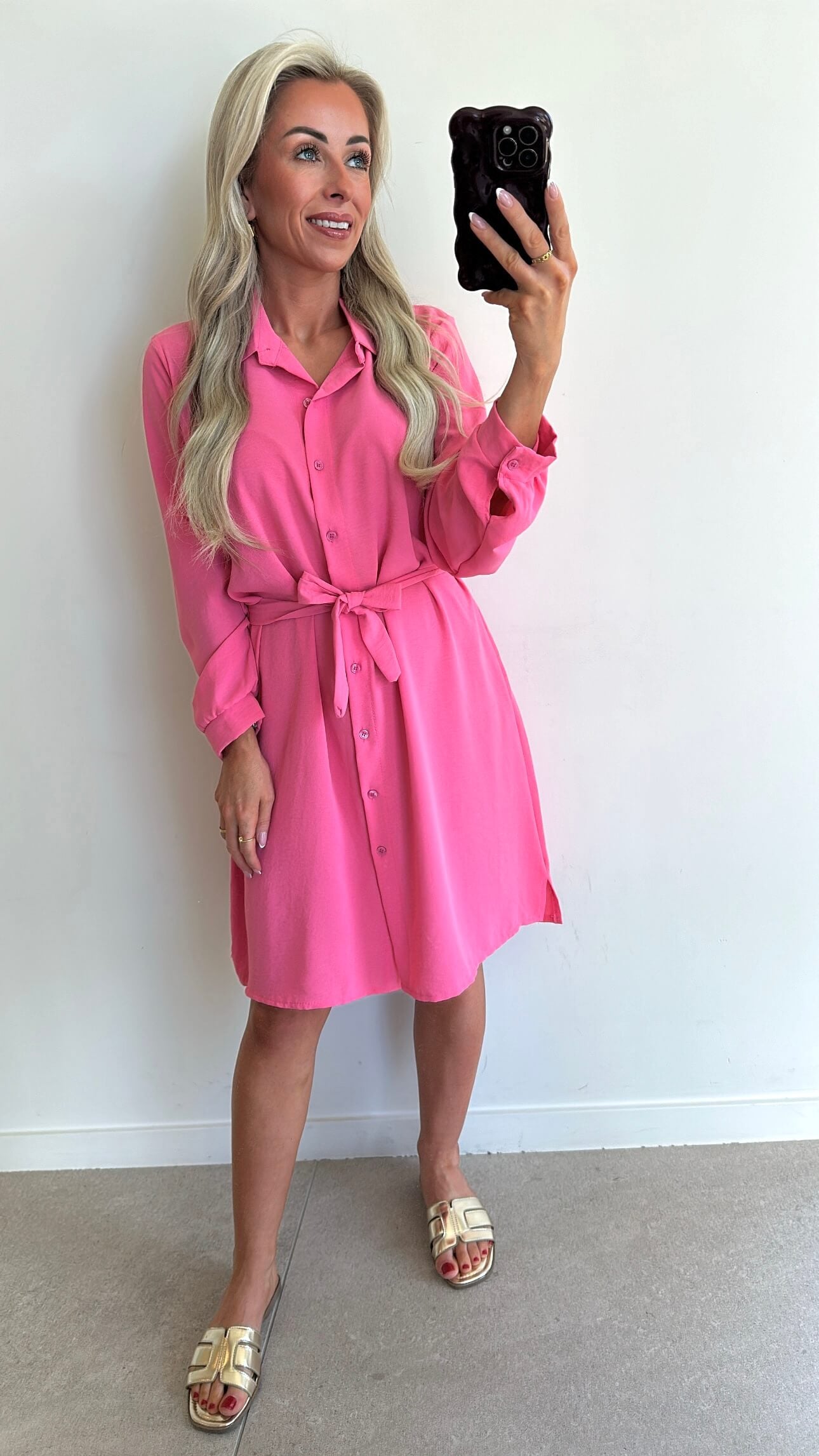 SOPHIE Dress Short - flamingo