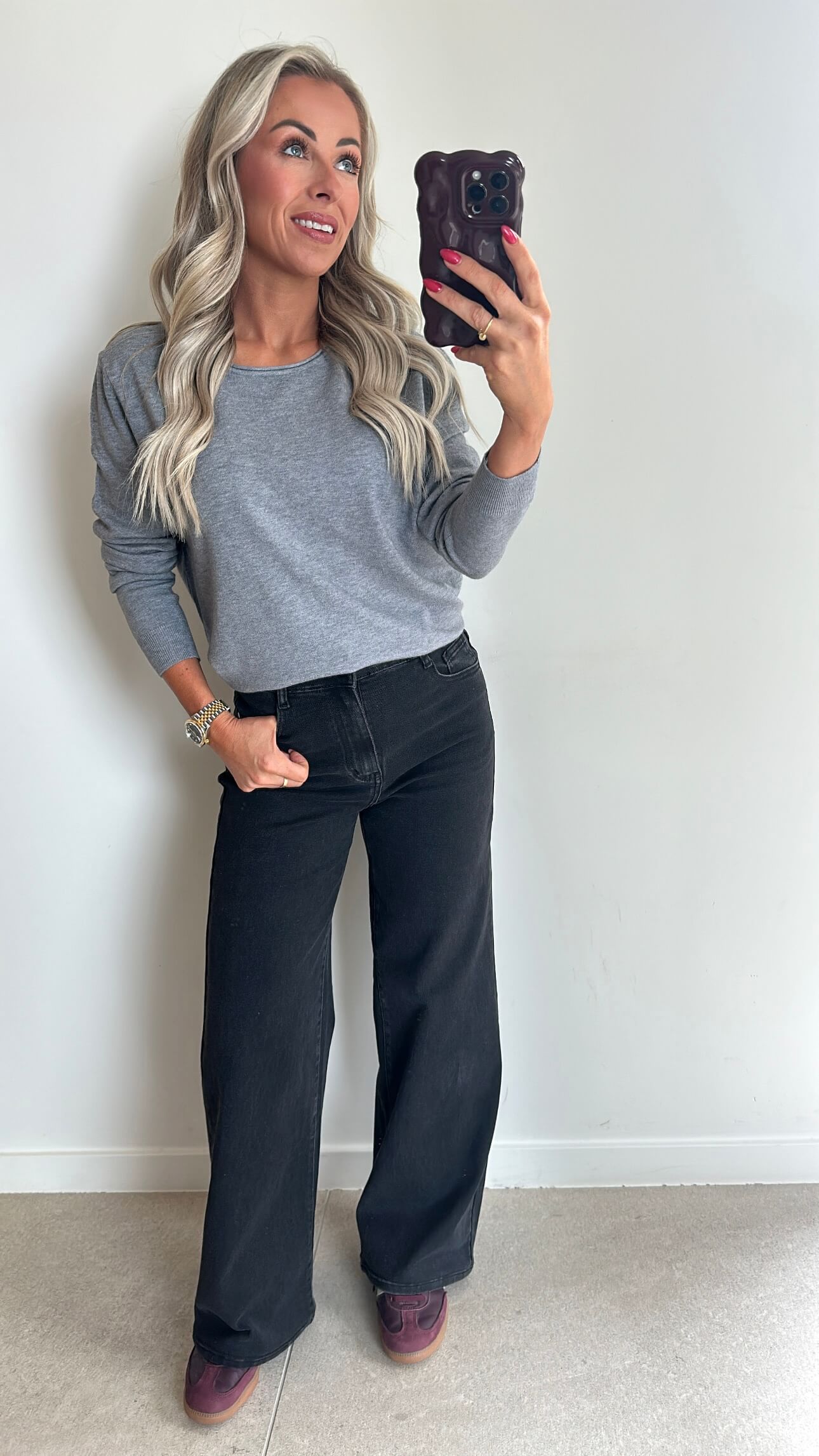 TESS Longsleeve Top - grey