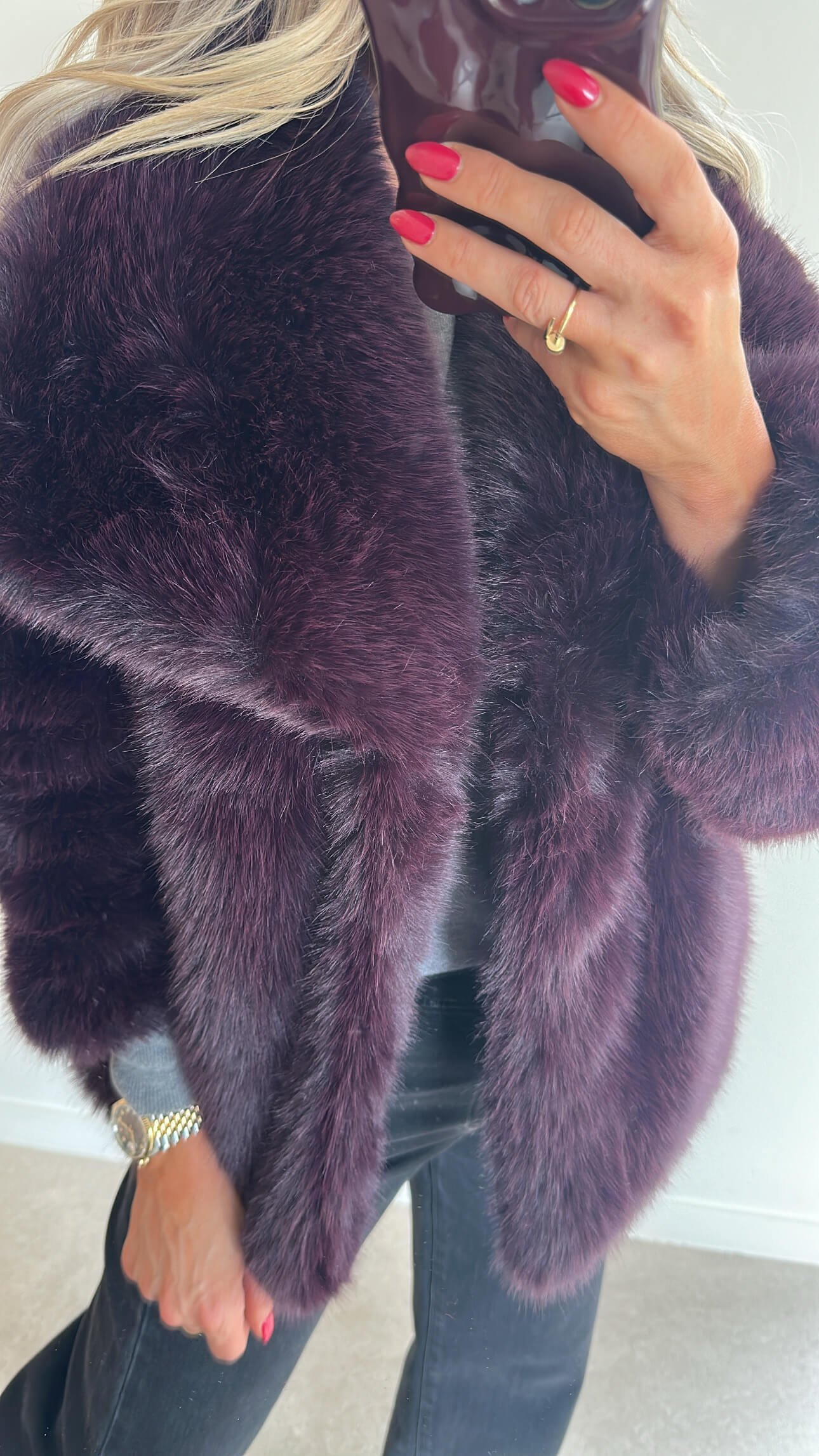 CAMILLA Coat - aubergine burgundy