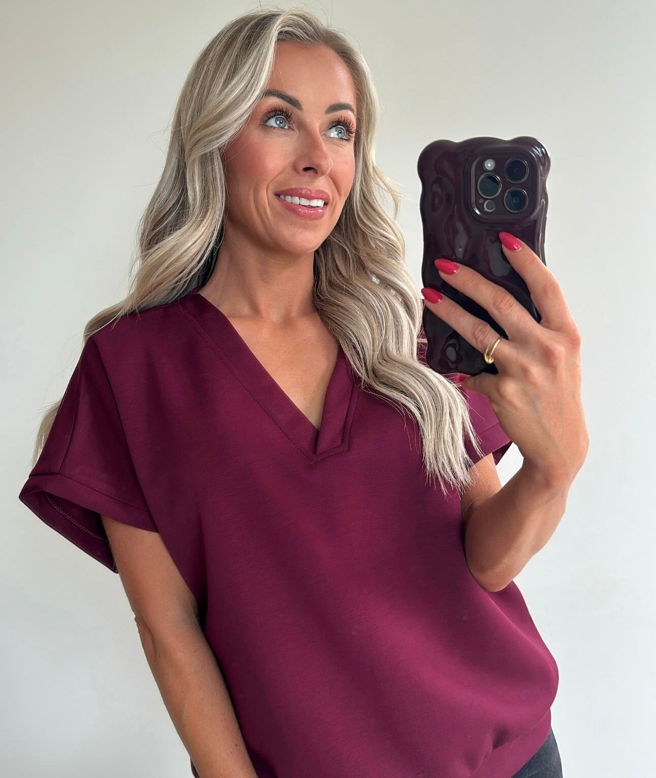 VIV Sweat Top - burgundy