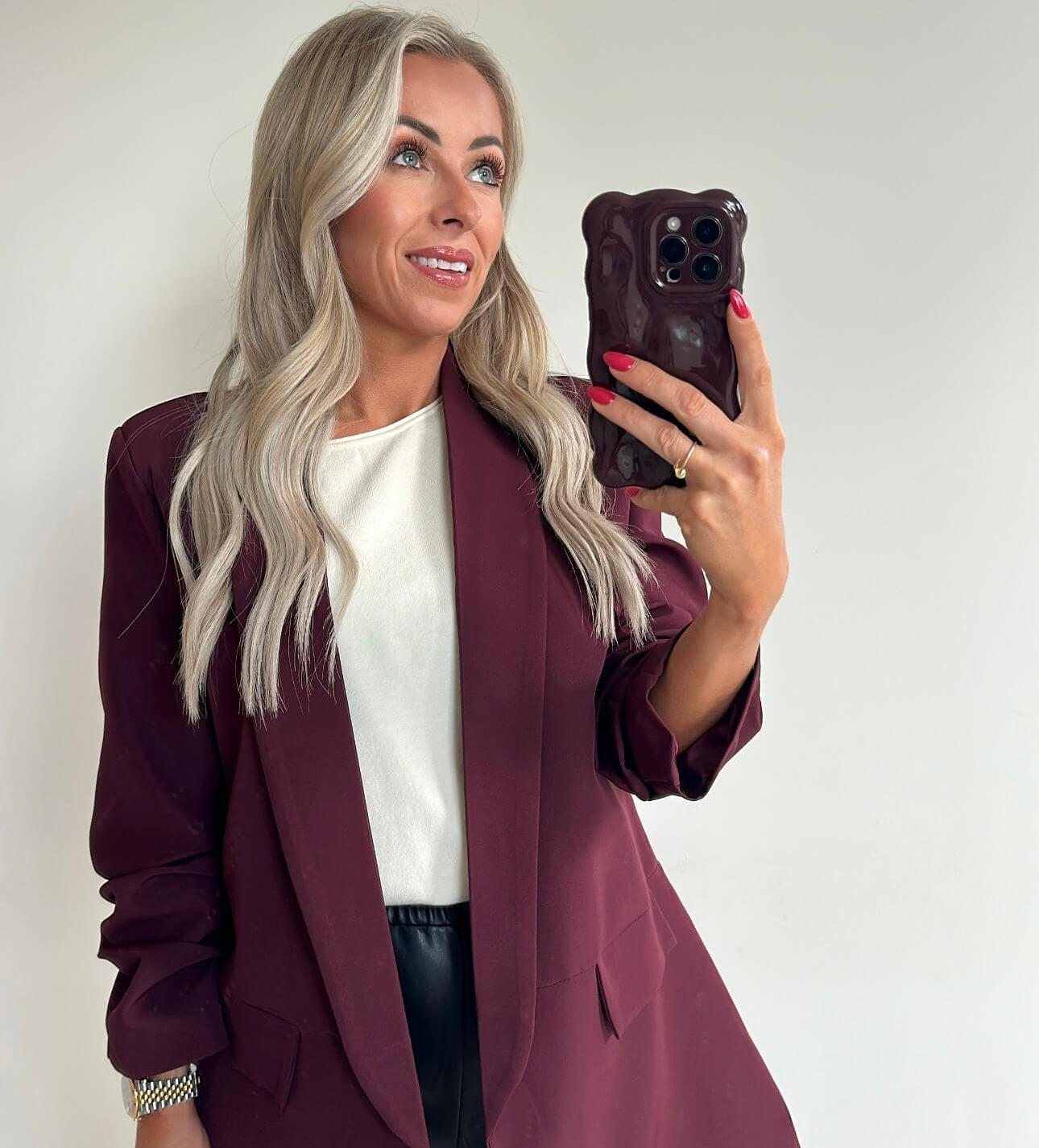 BILLIE Blazer - burgundy