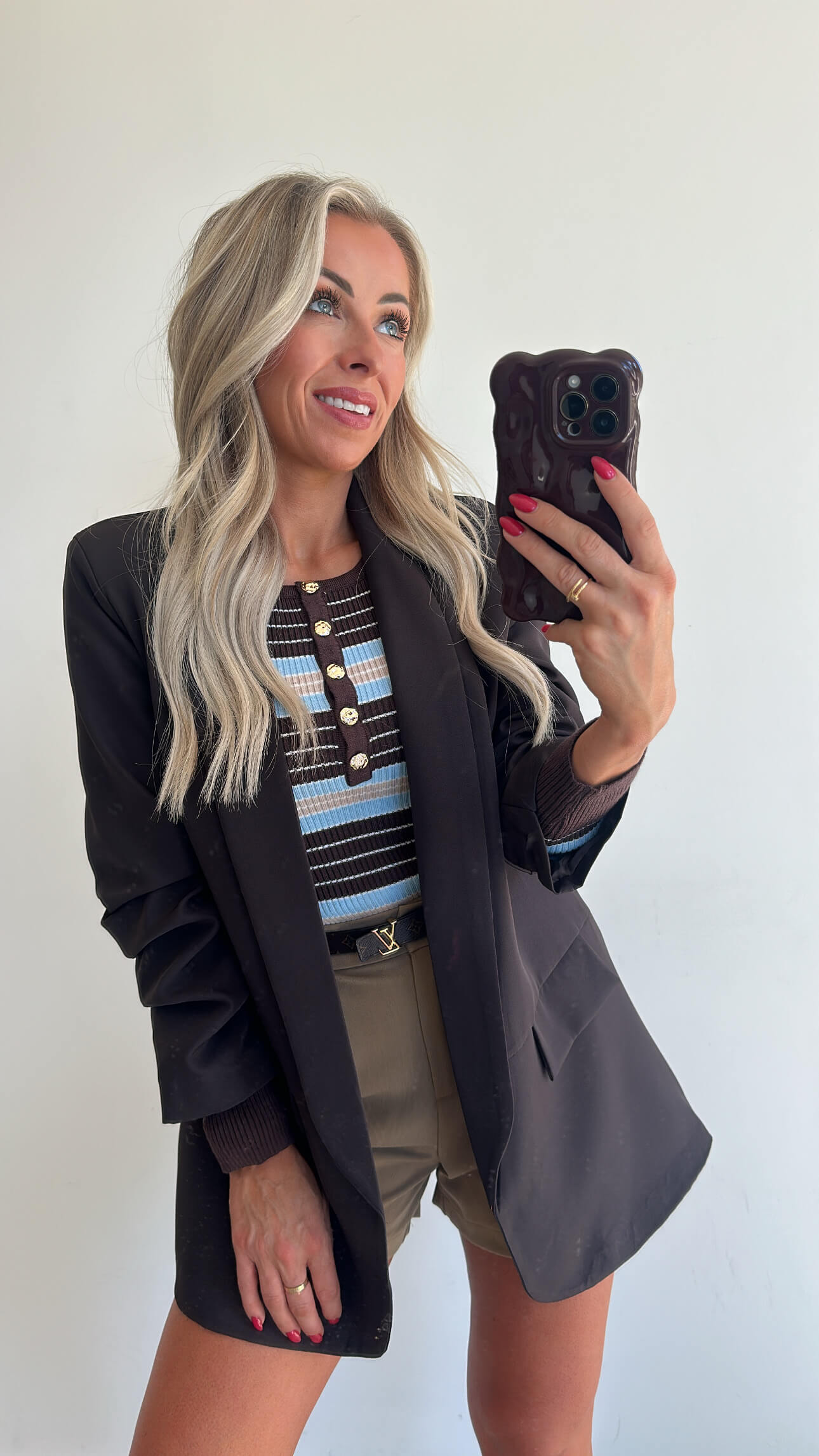 BILLIE Blazer - dark choco