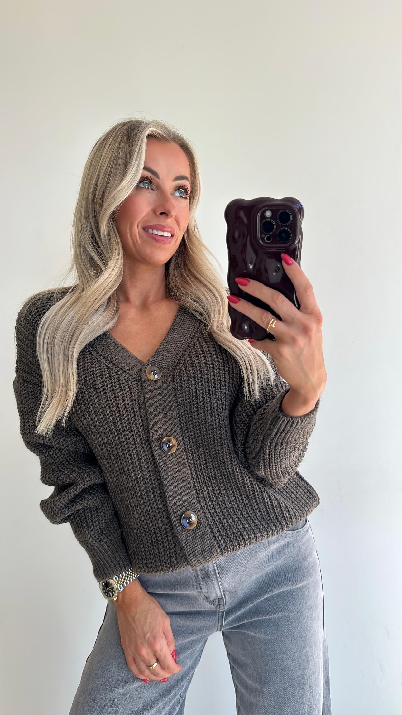 CHLOE Cardigan - taupe